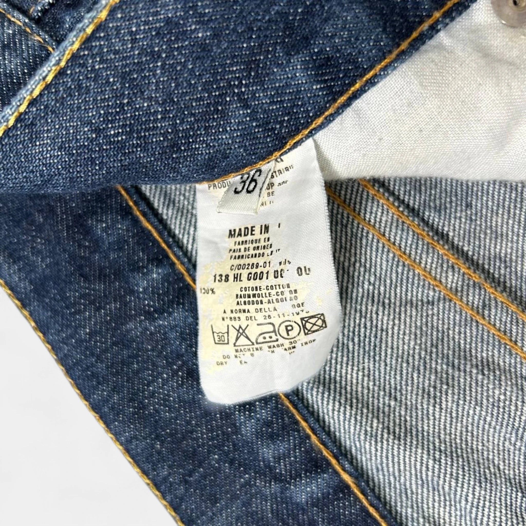 Helmut Lang 1999 Classic Raw Denim Blue Jeans