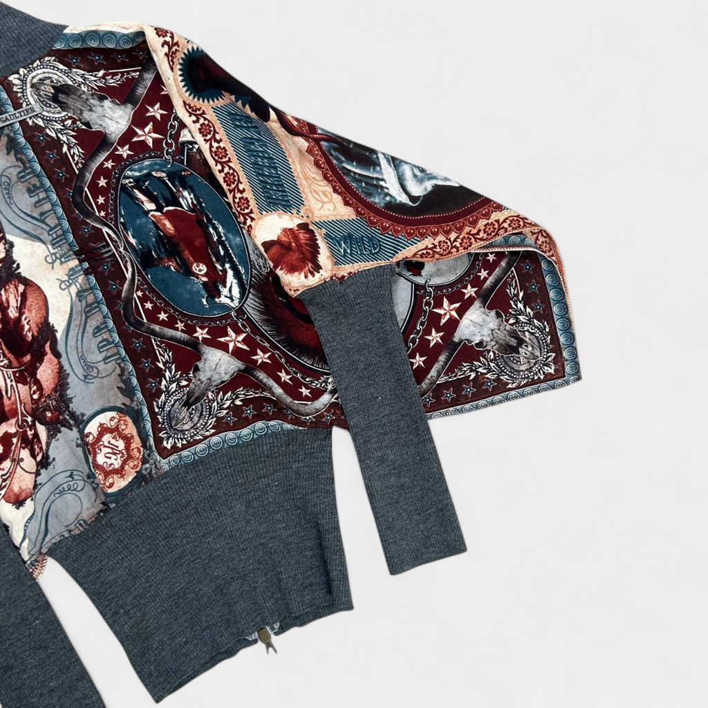 Jean Paul Gaultier 1998 Native Print Poncho Cardigan