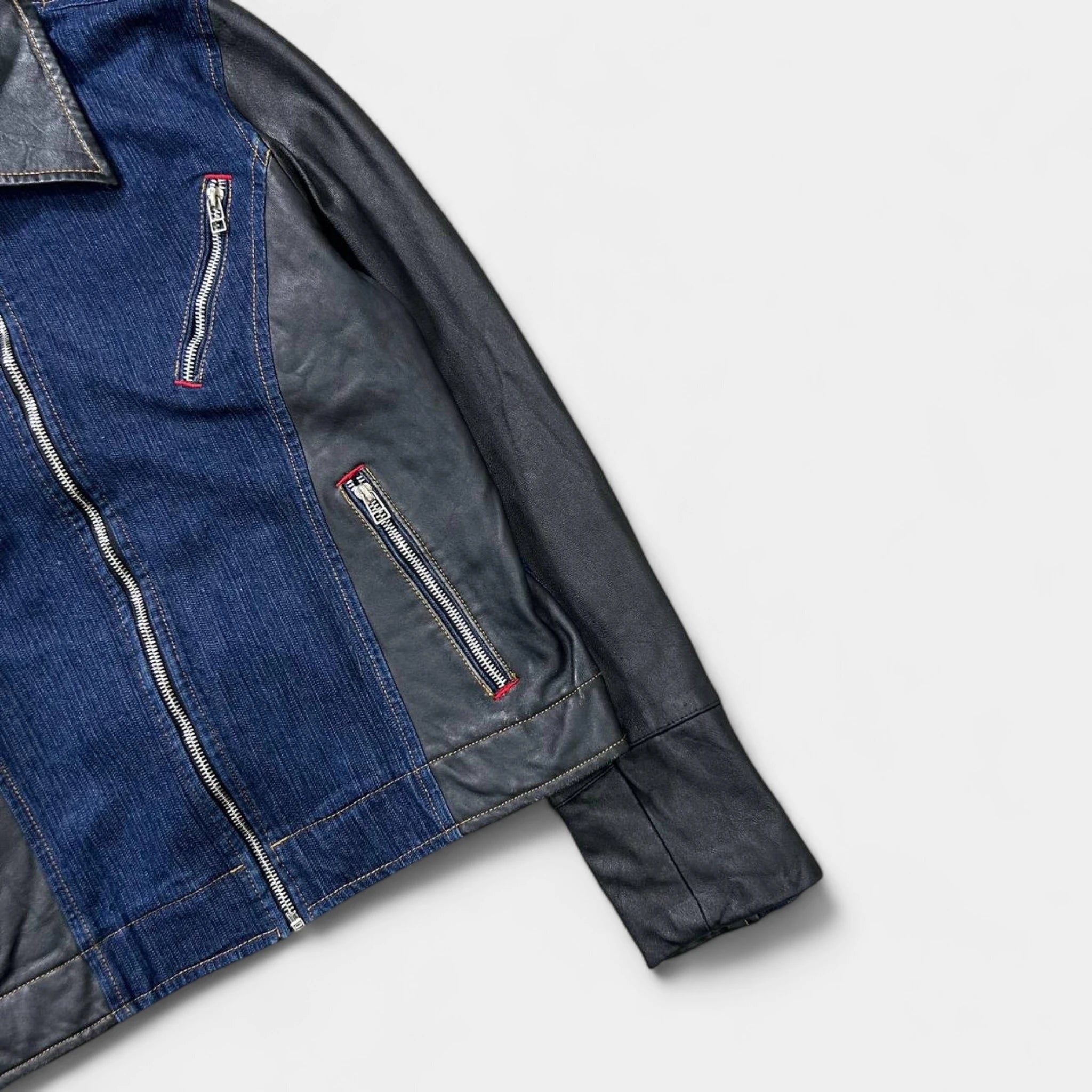 Jean Paul Gaultier Homme Denim and Leather Jacket