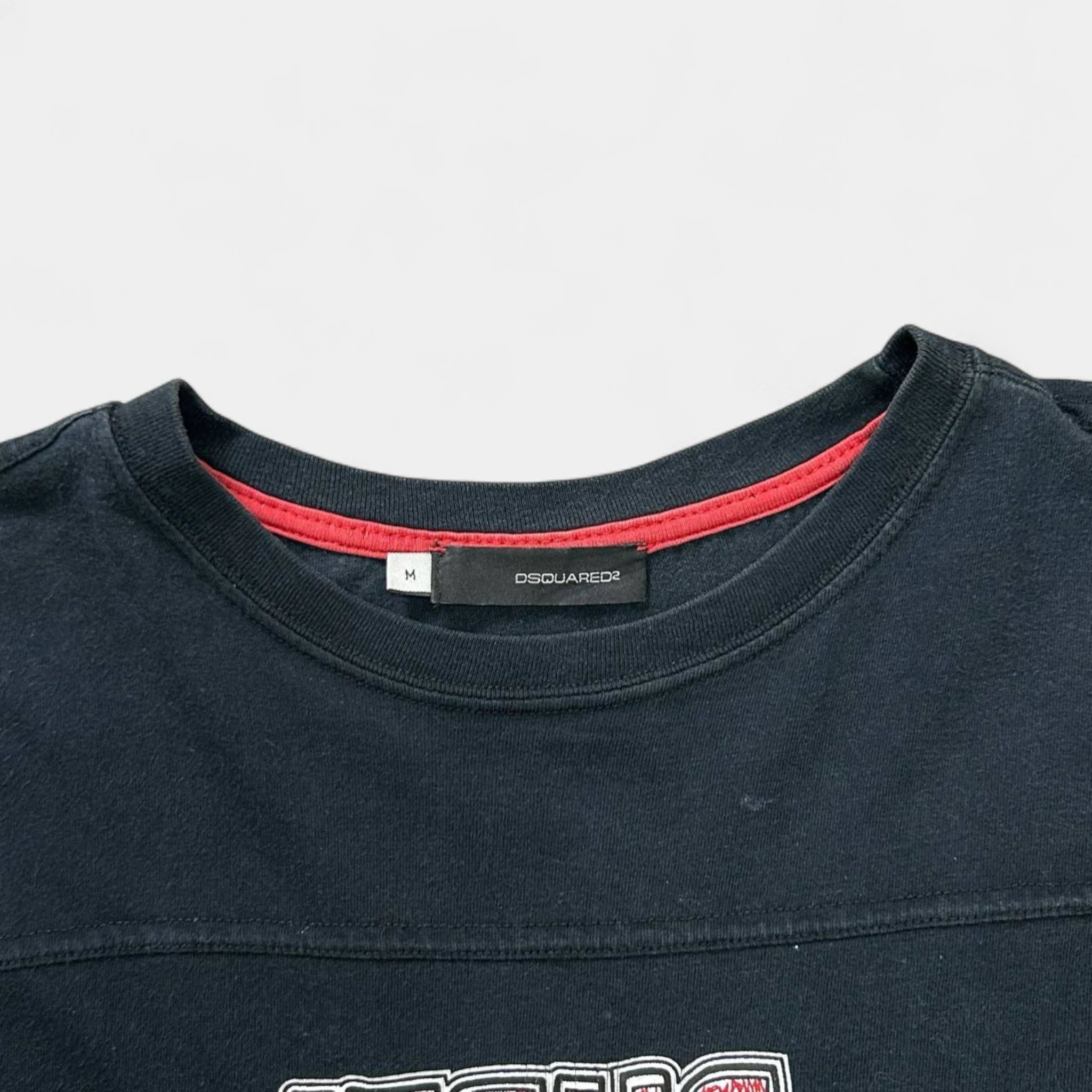 Dsquared2 00s "Jesus Walks With Me" Navy T-Shirt