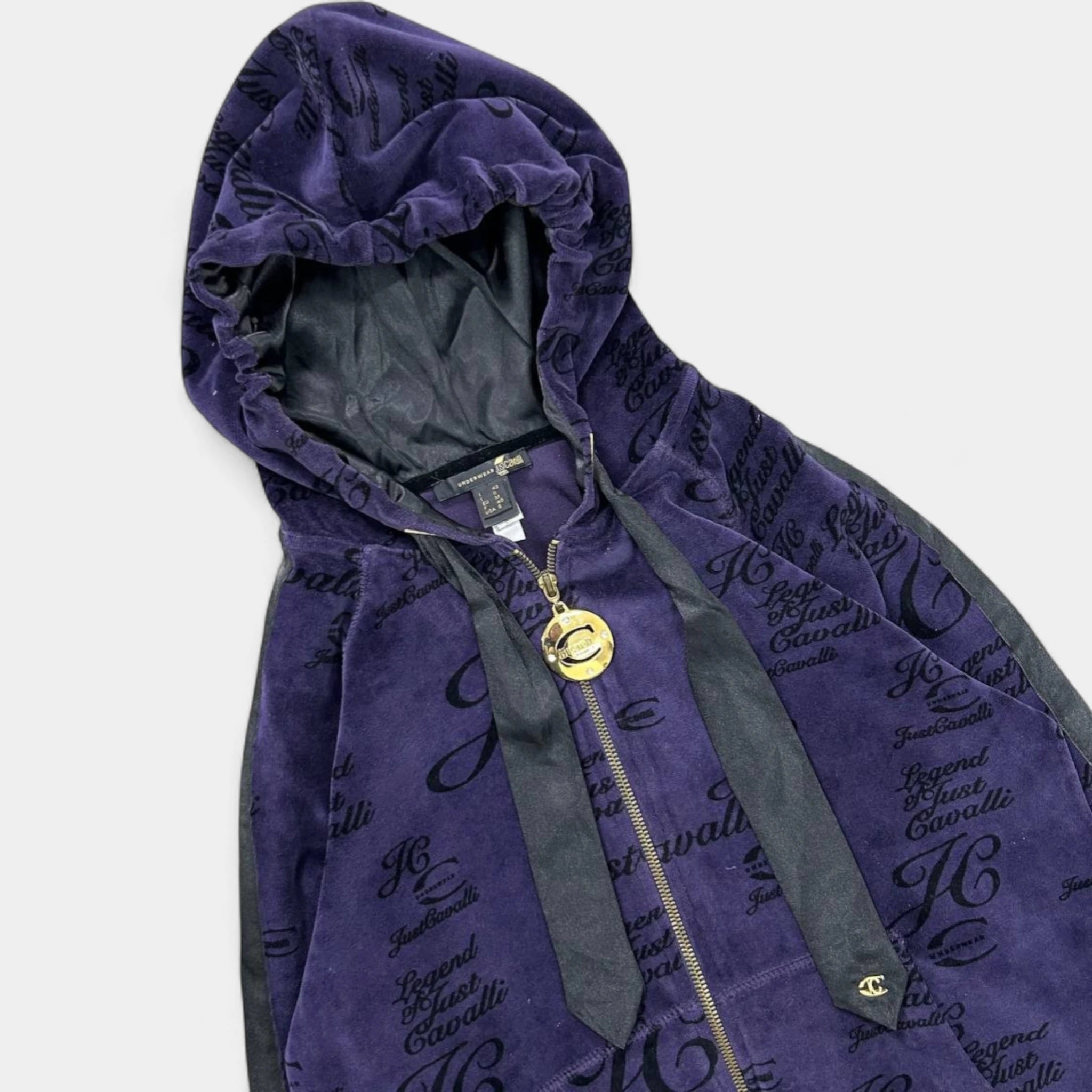 Just Cavalli Purple Velour Two-Piece Set