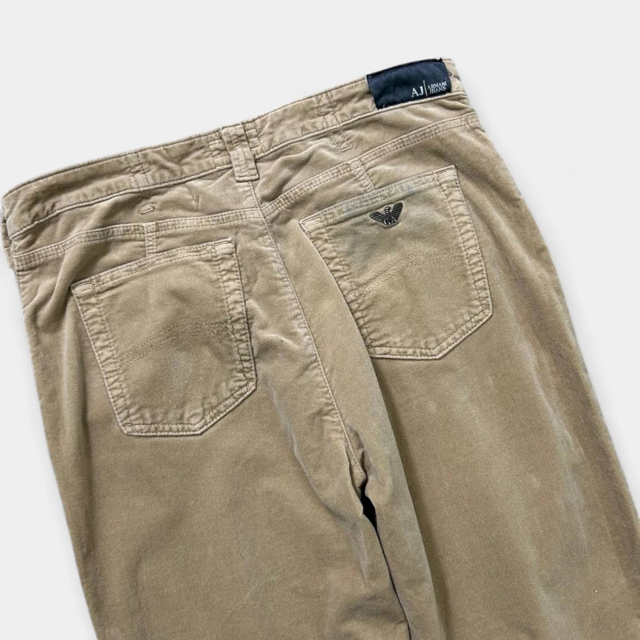 Armani Classic 2000s Velour Straight Leg Pants