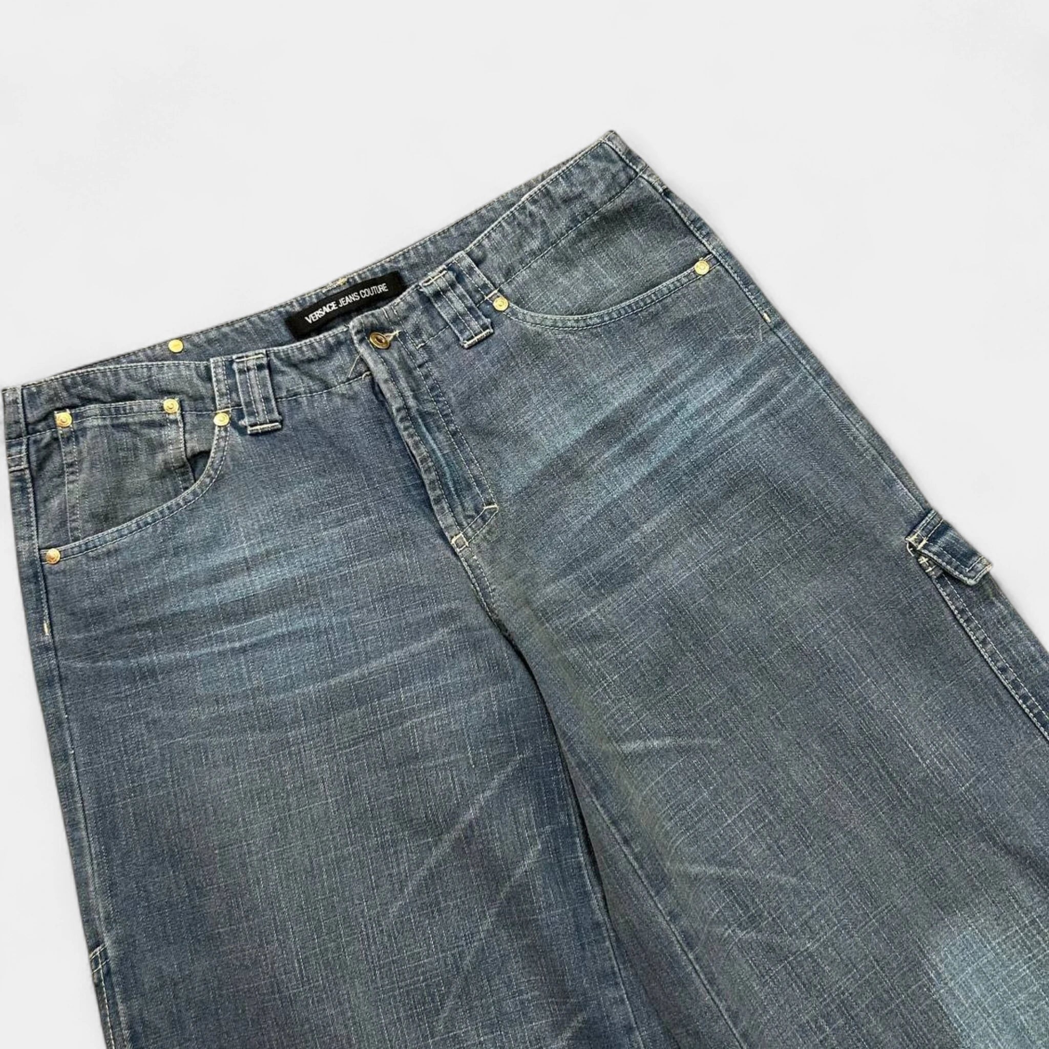 Versace Jeans Couture Wide Leg Denim Pants