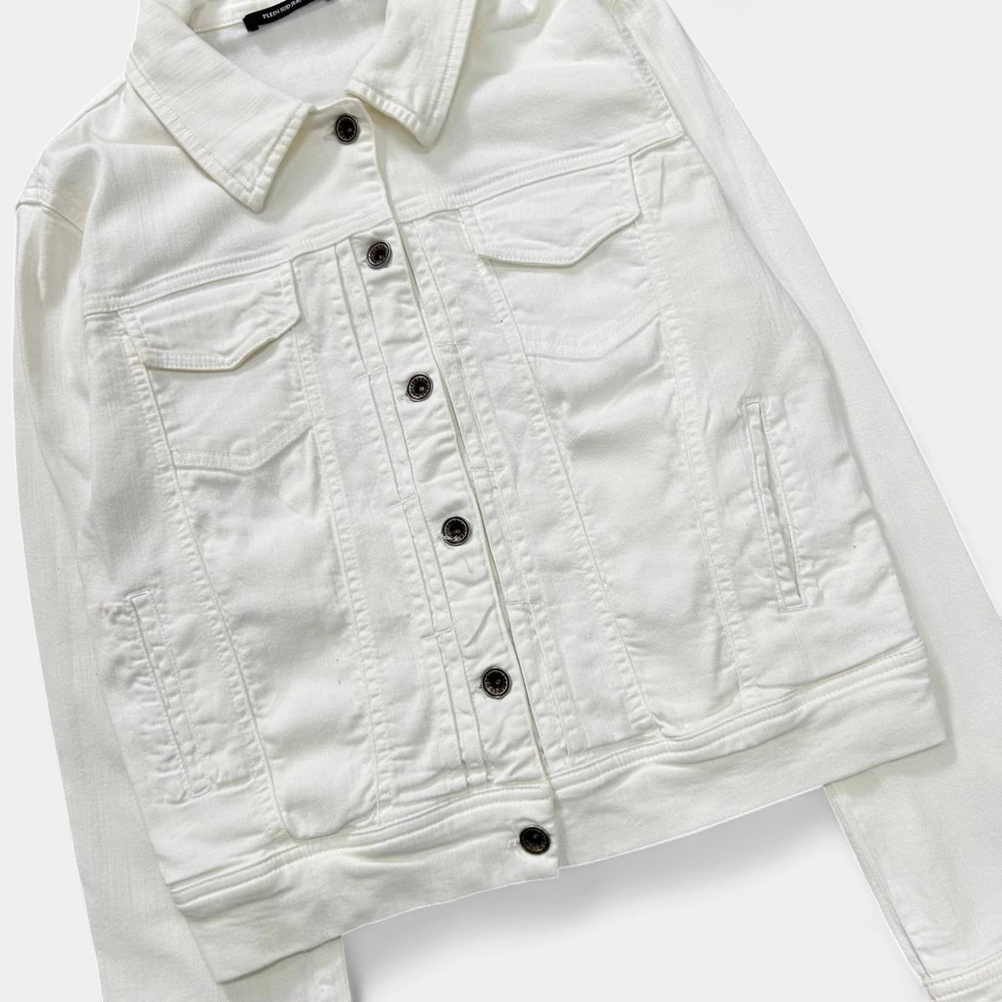 Plein Sud 2000's White Denim Jacket