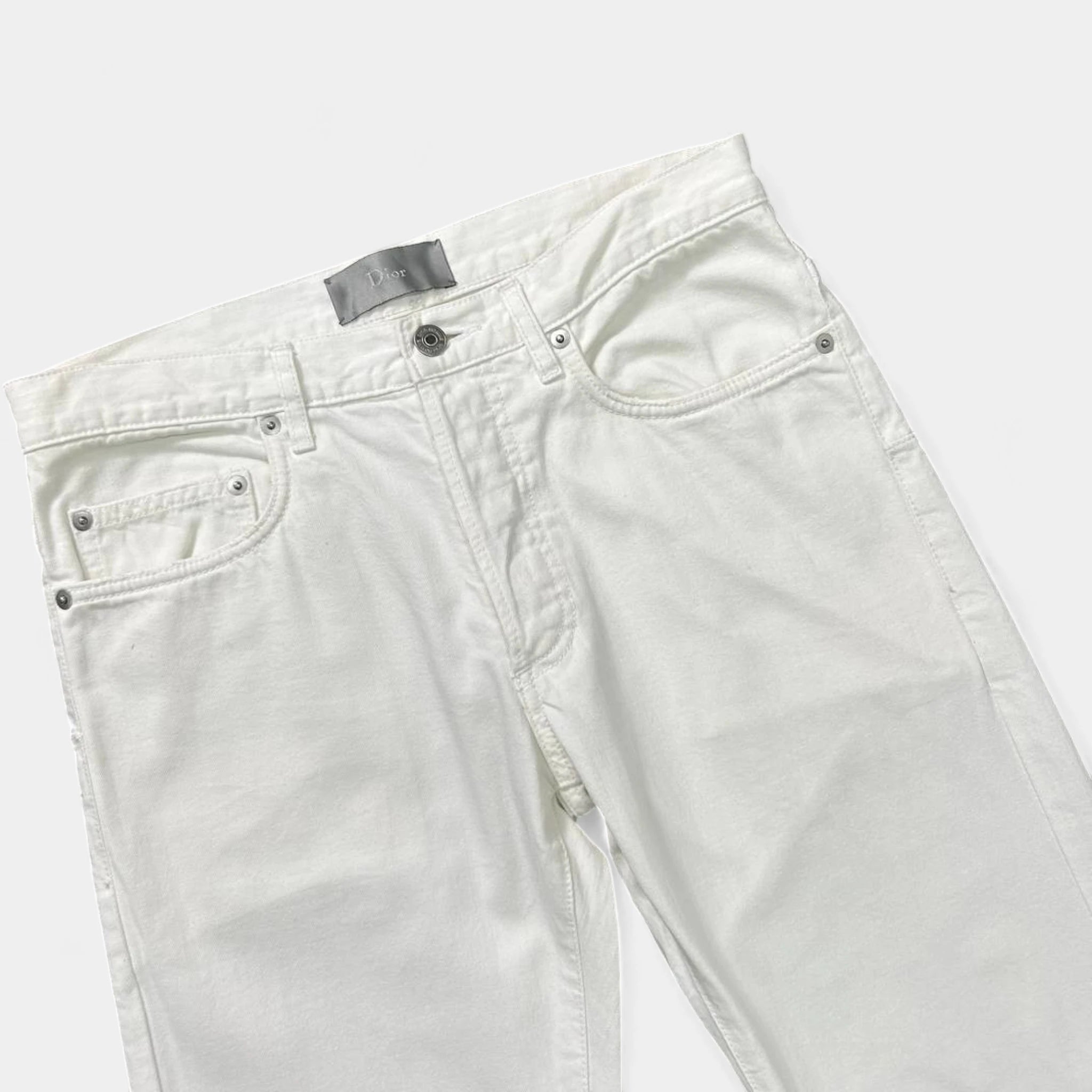 Dior Skinny White Denim Jeans