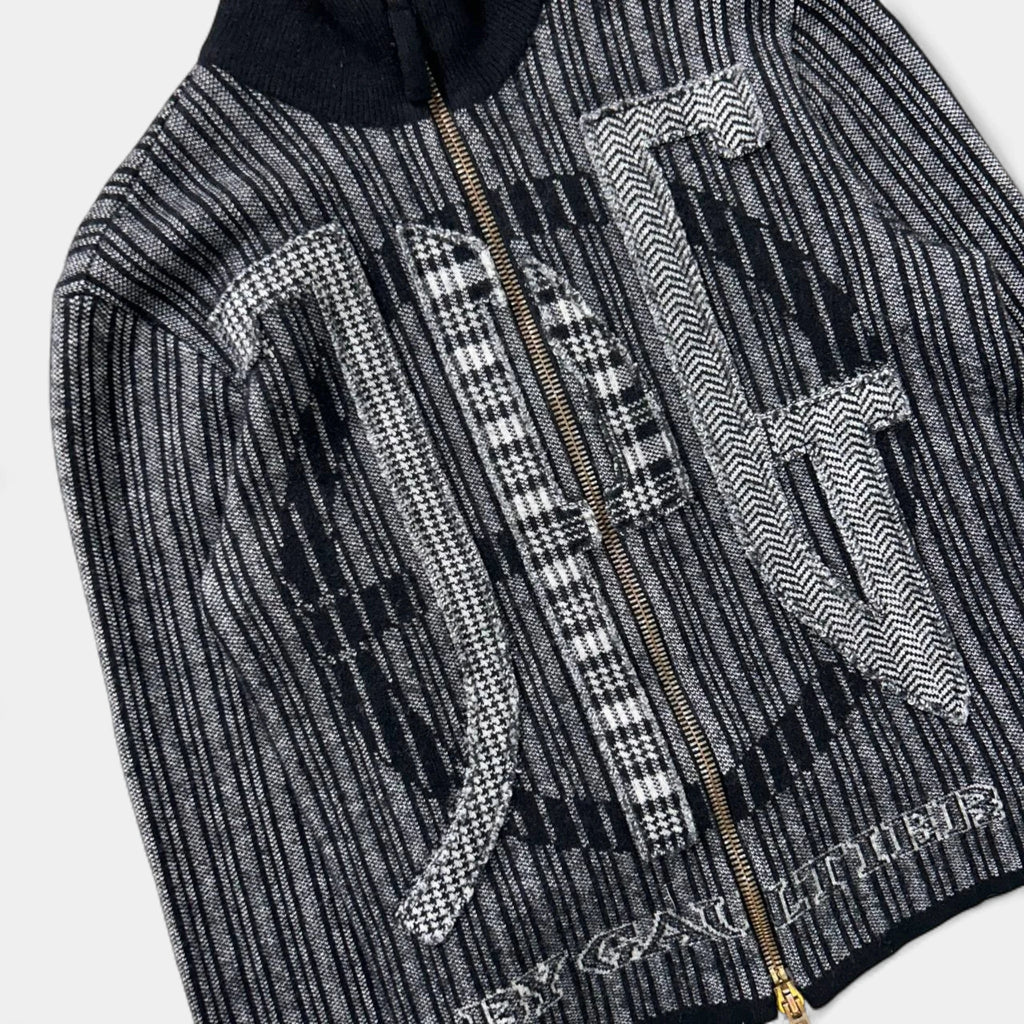 Jean Paul Gaultier 90s Textured Striped Knit Jacket