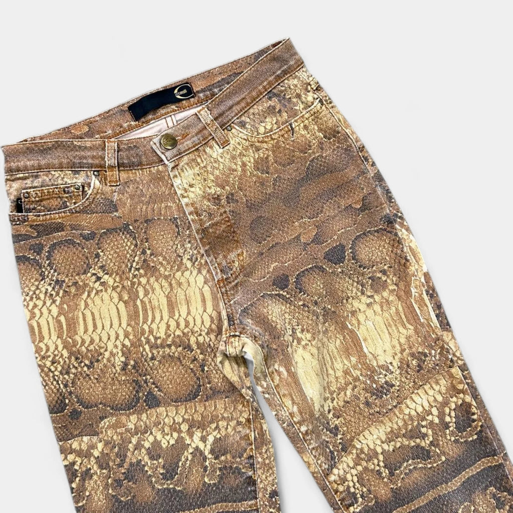 Just Cavalli 2000s Snakeskin Pattern Pants