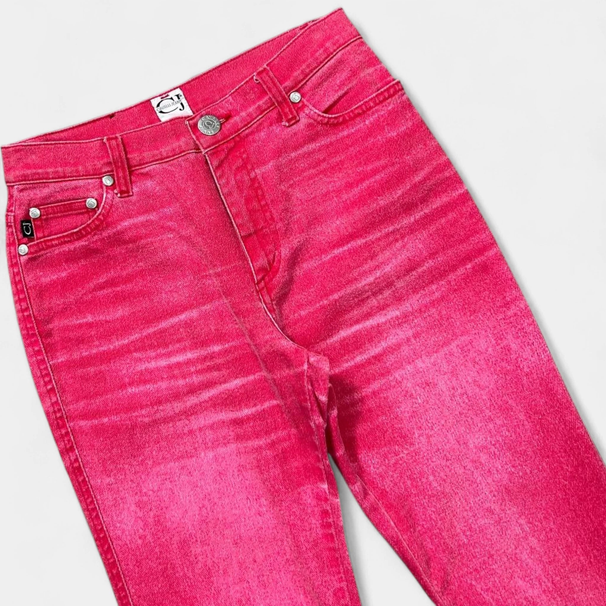 Cavalli Jeans Pink Denim Effect Pants