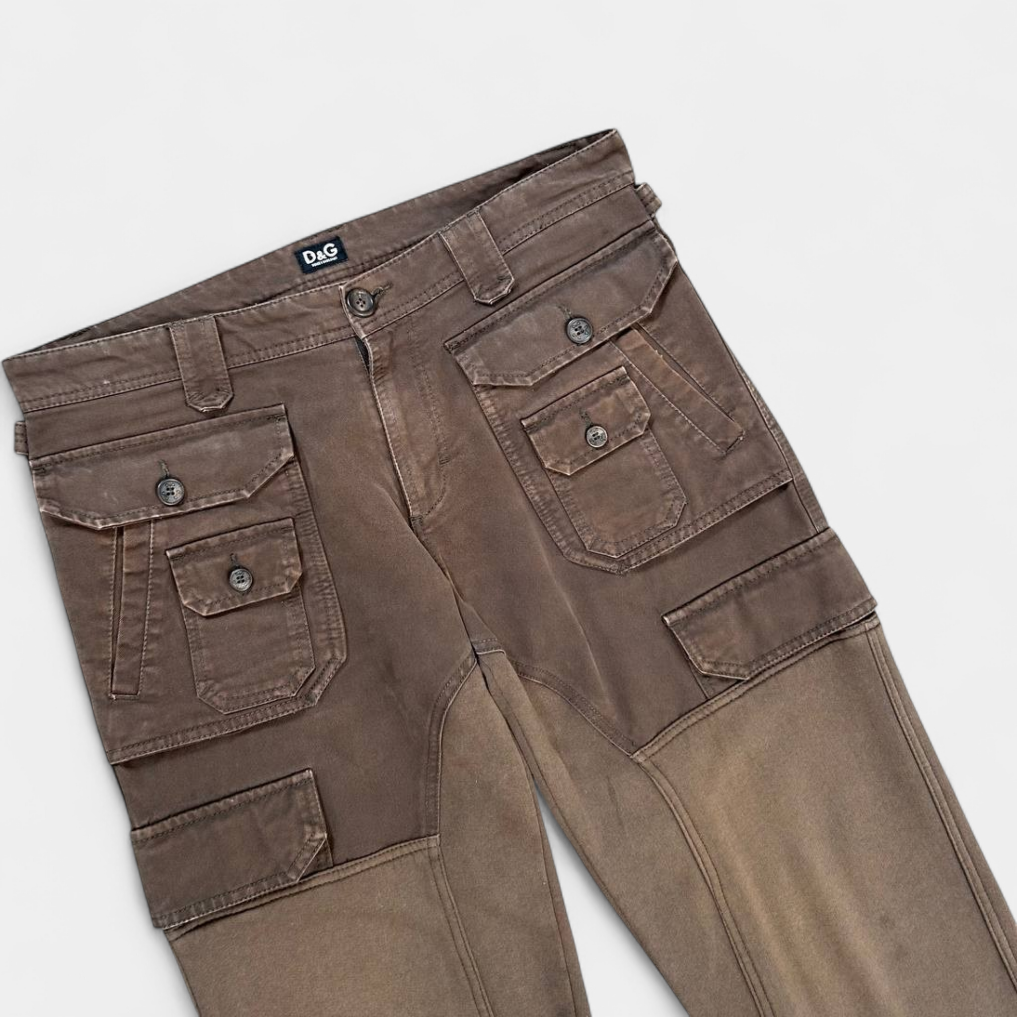 Dolce Gabbana Cargo Hybrid Brown Sweatpants