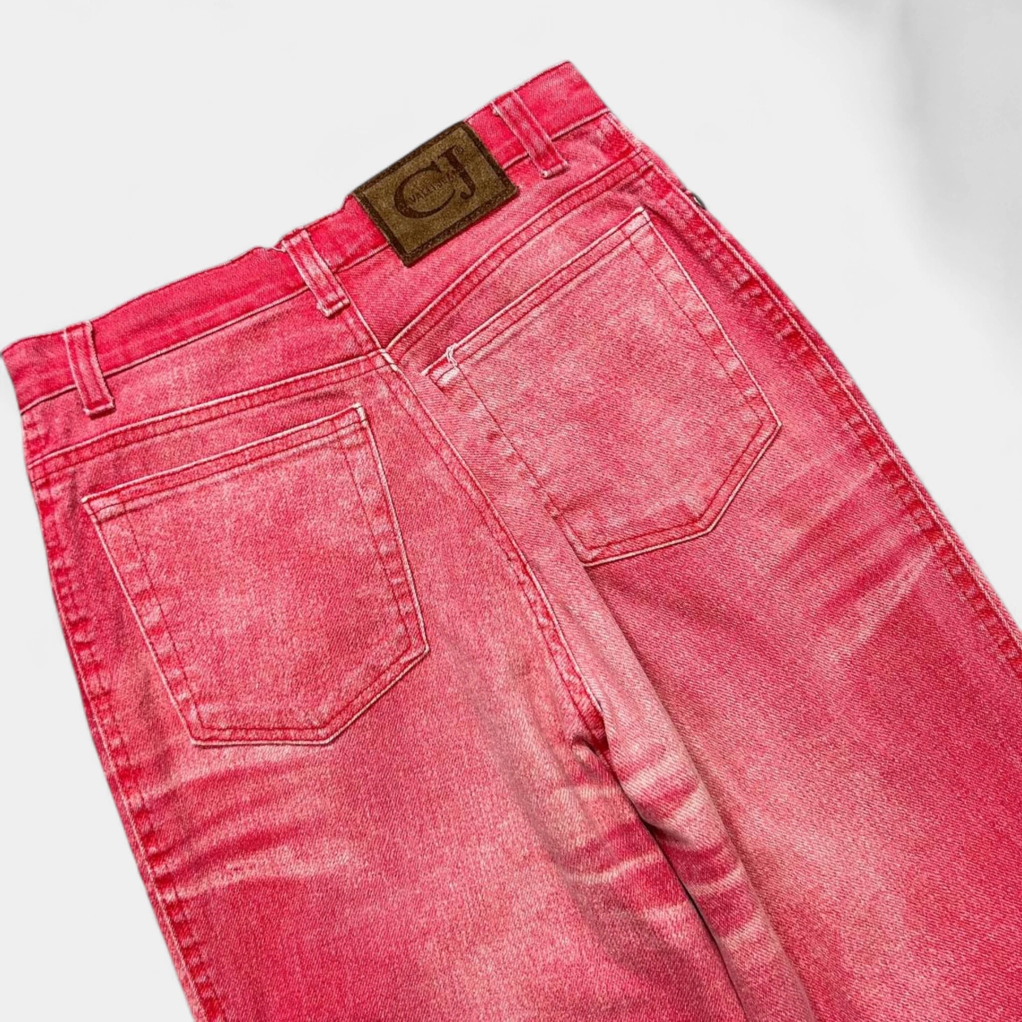 Cavalli Jeans Red Printed Denim Jeans