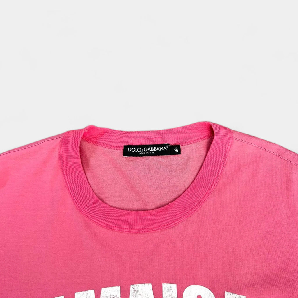 Dolce & Gabbana 2000's Jamaica Pink T-Shirt