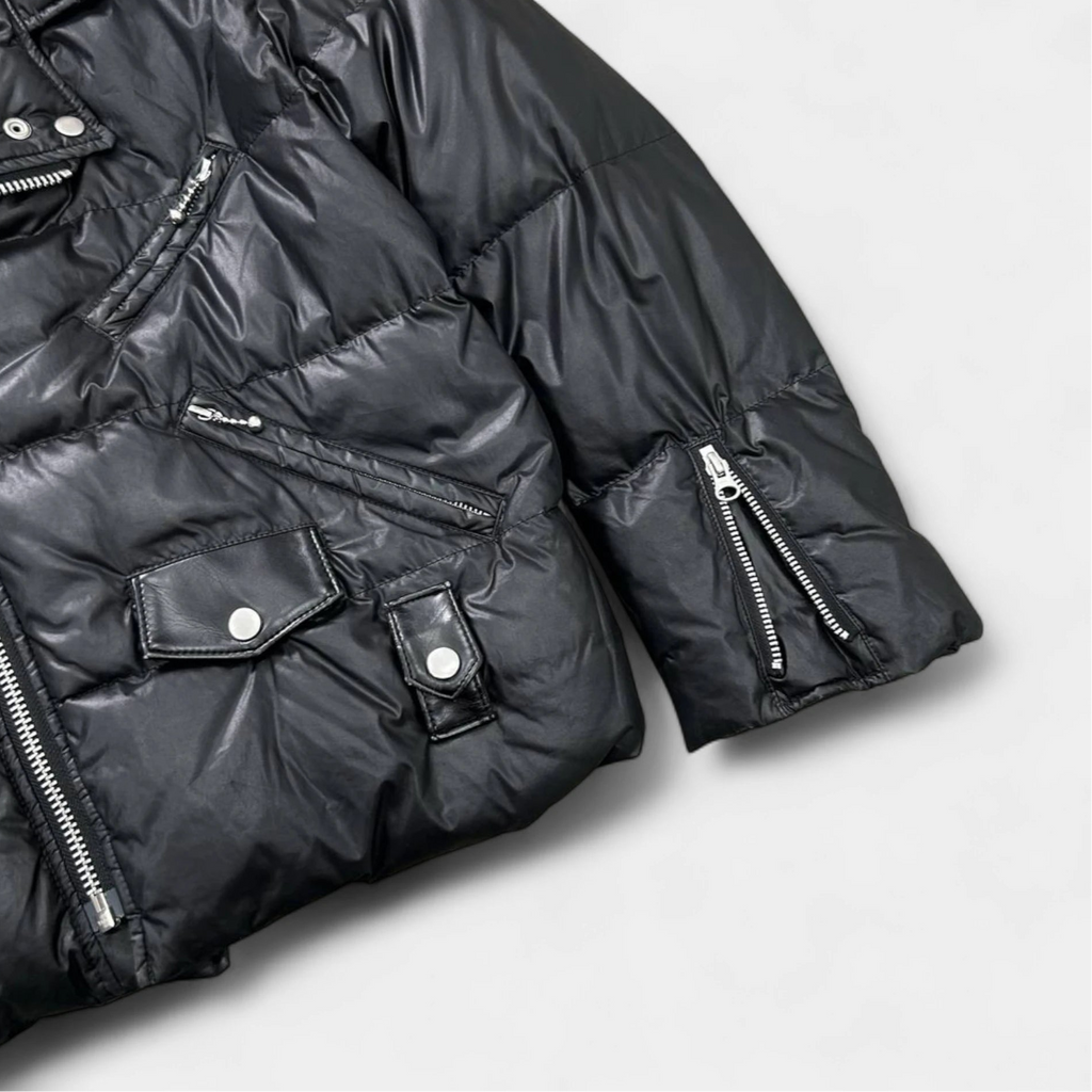 Junya Watanabe Quilted Black Biker Puff Jacket