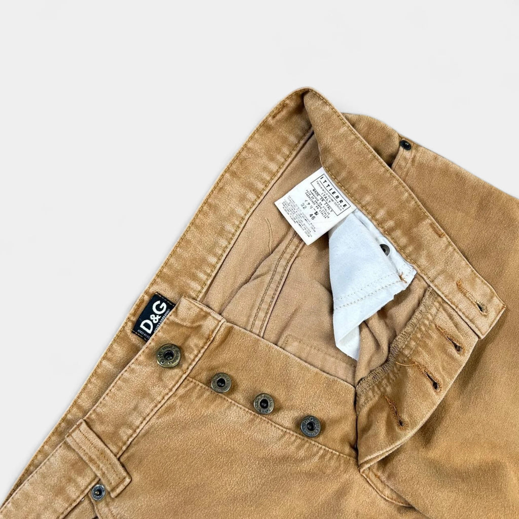 Dolce & Gabbana Beige Vintage Baggy Pants