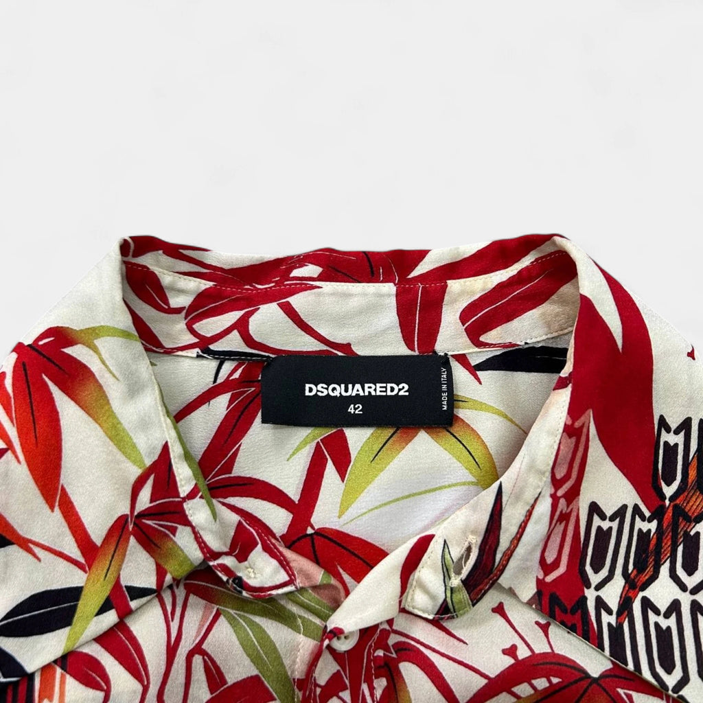 Dsquared2 SS17 "Chinoiserie" Jungle Print Silk Shirt