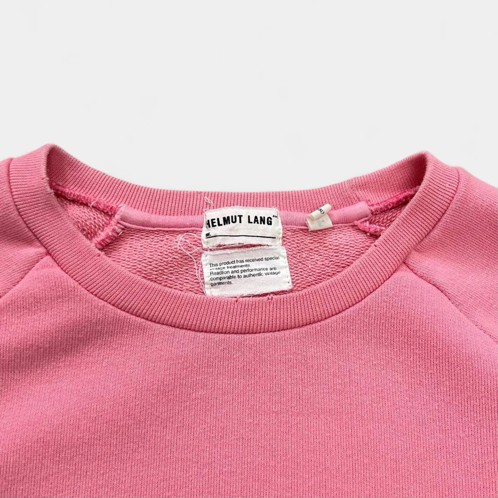 Helmut Lang Raglan Bubblegum Pink Crewneck Sweater