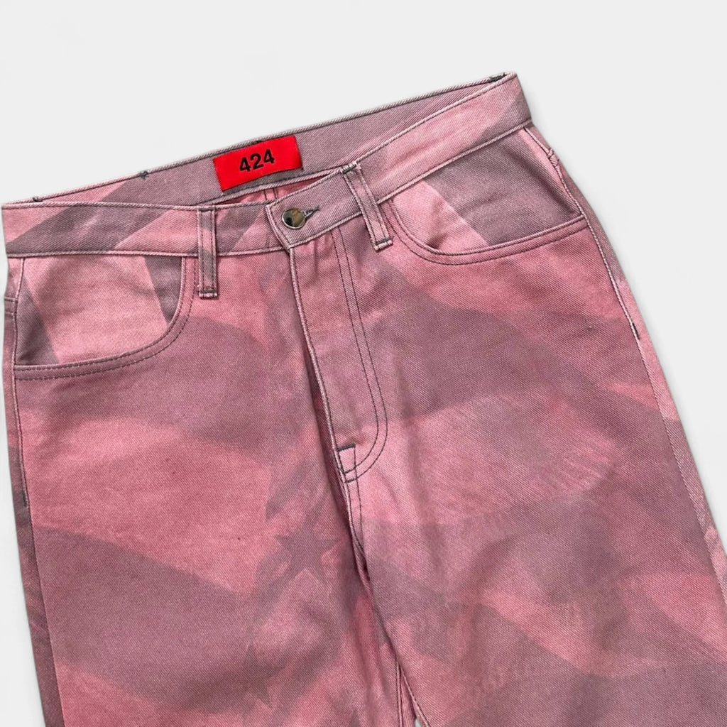 424 FW15 "Americanism" Stars and Stripes Denim Pants