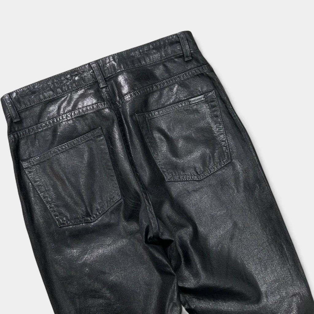 Saint Laurent Paris D05 Waxed Skinny Jeans