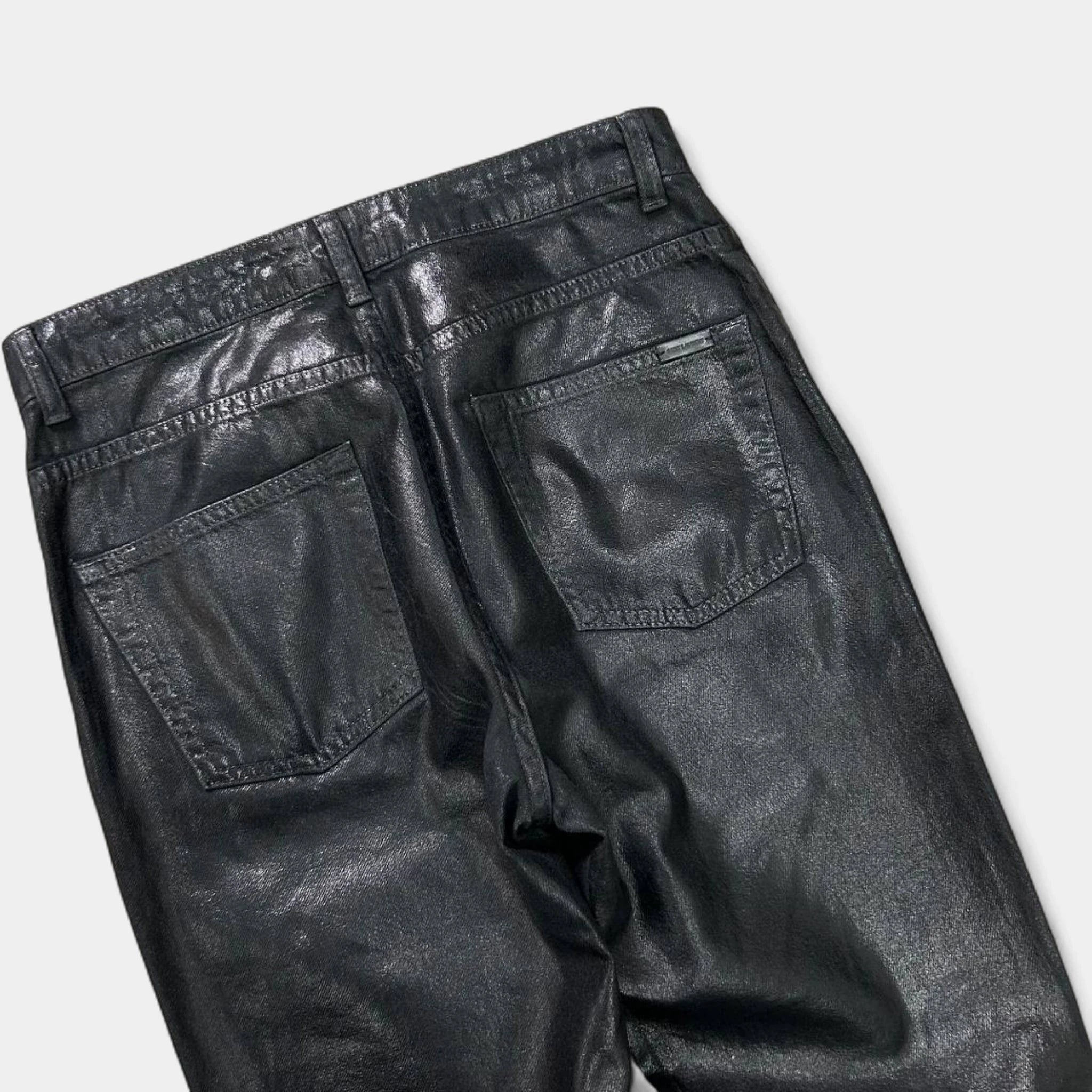 Saint Laurent Paris D05 Waxed Skinny Jeans