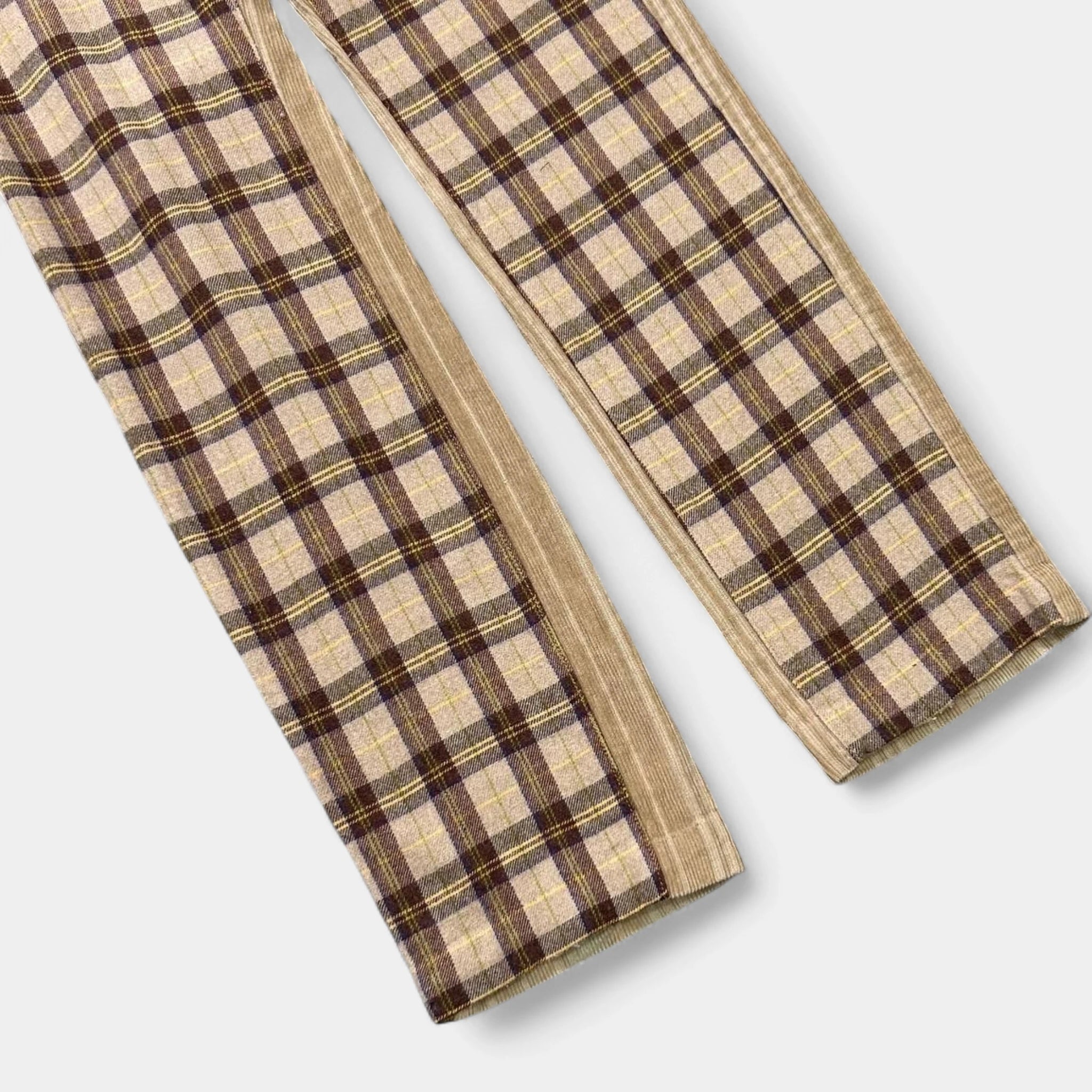 Dolce & Gabbana Checkered Brown Corduroy Pants
