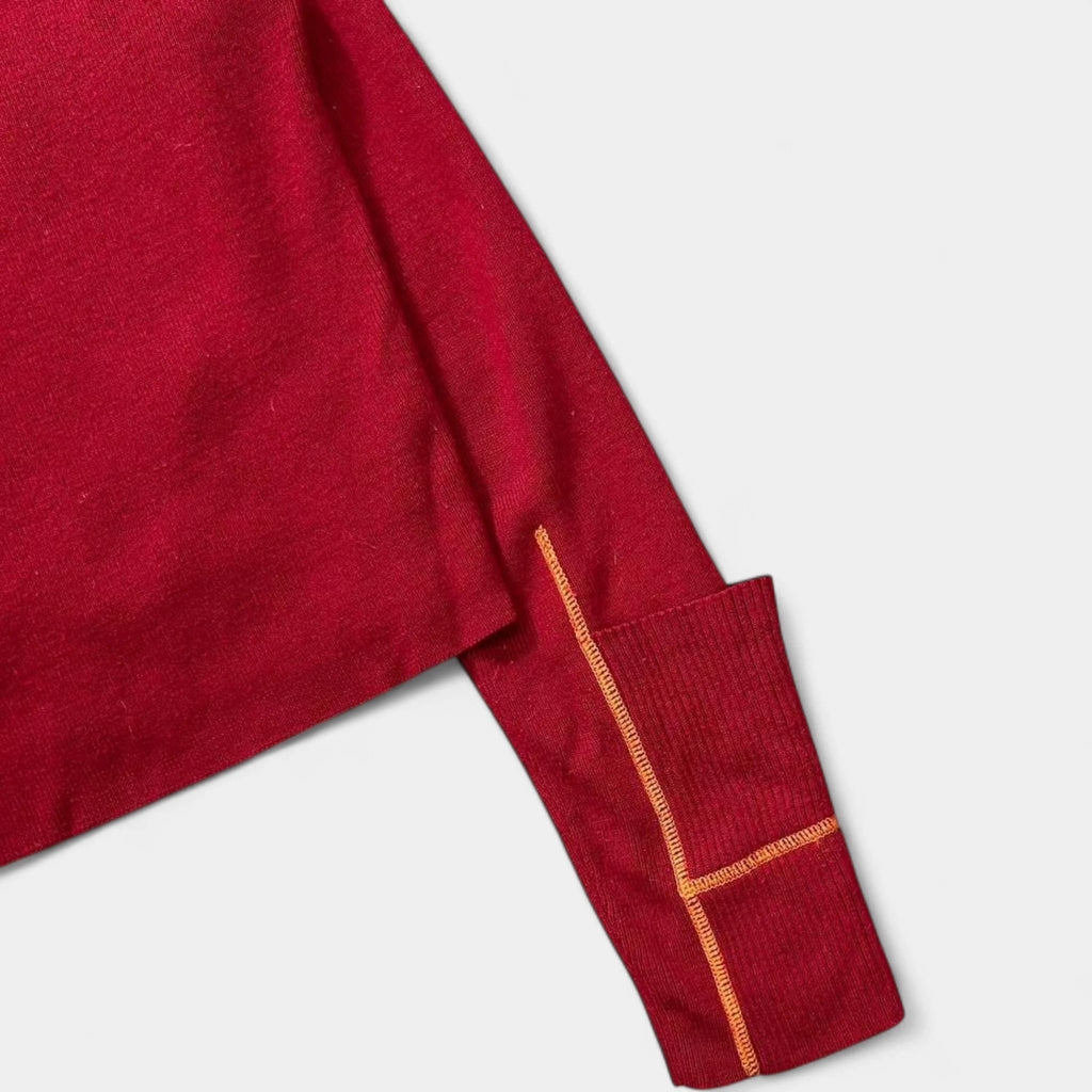 Marithé + François Girbaud Red Knit Sweatshirt