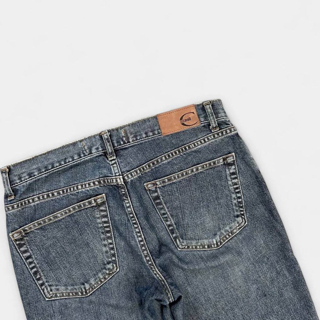 Just Cavalli Denim Snakeskin Patchwork Jeans