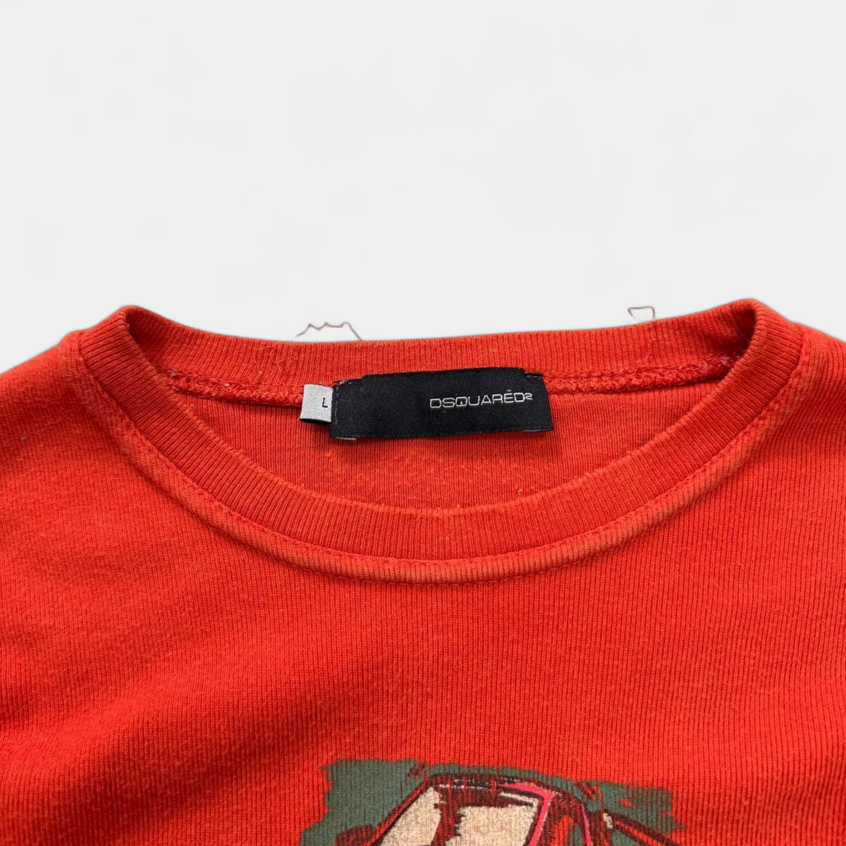 Dsquared2 "Mud Monster" Graphic Red Longsleeve T-Shirt
