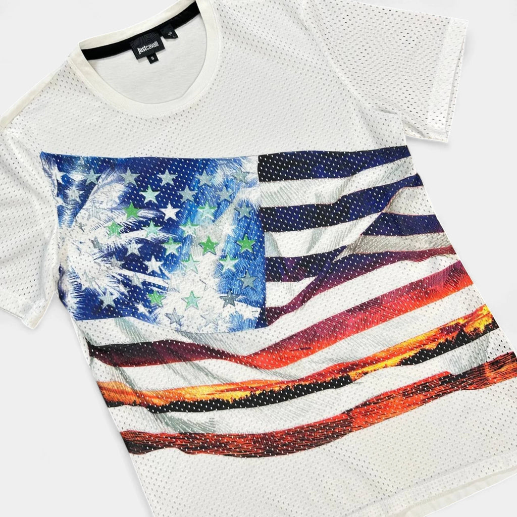 Just Cavalli Indy-Sleaz American Flag T-Shirt