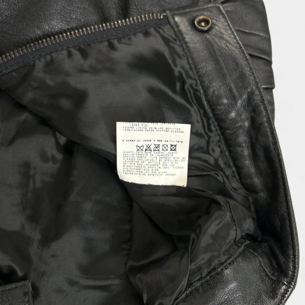 Dolce & Gabbana 2000's Black Leather Woman Pants
