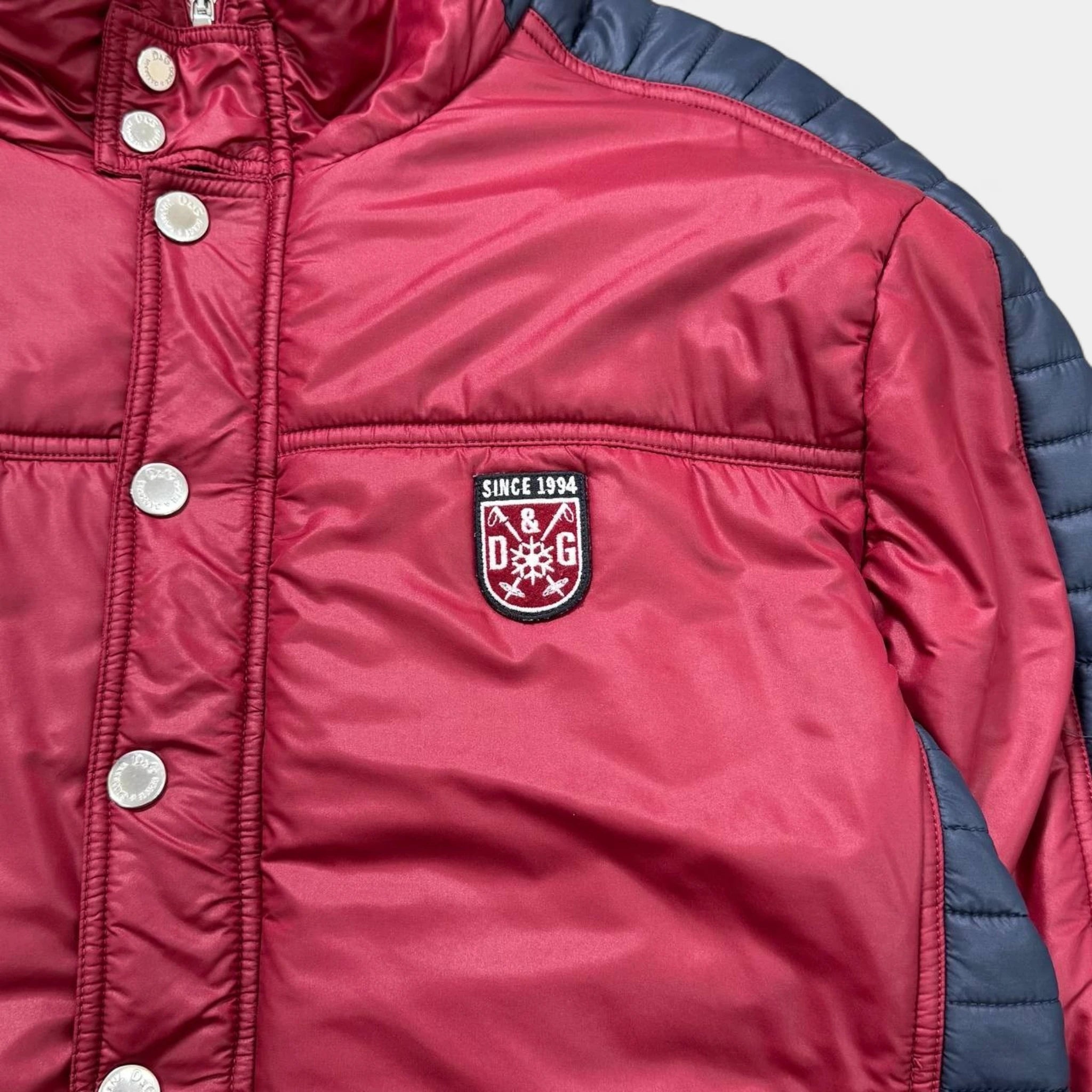 Dolce & Gabbana D&G Moto Red Puffer Jacket
