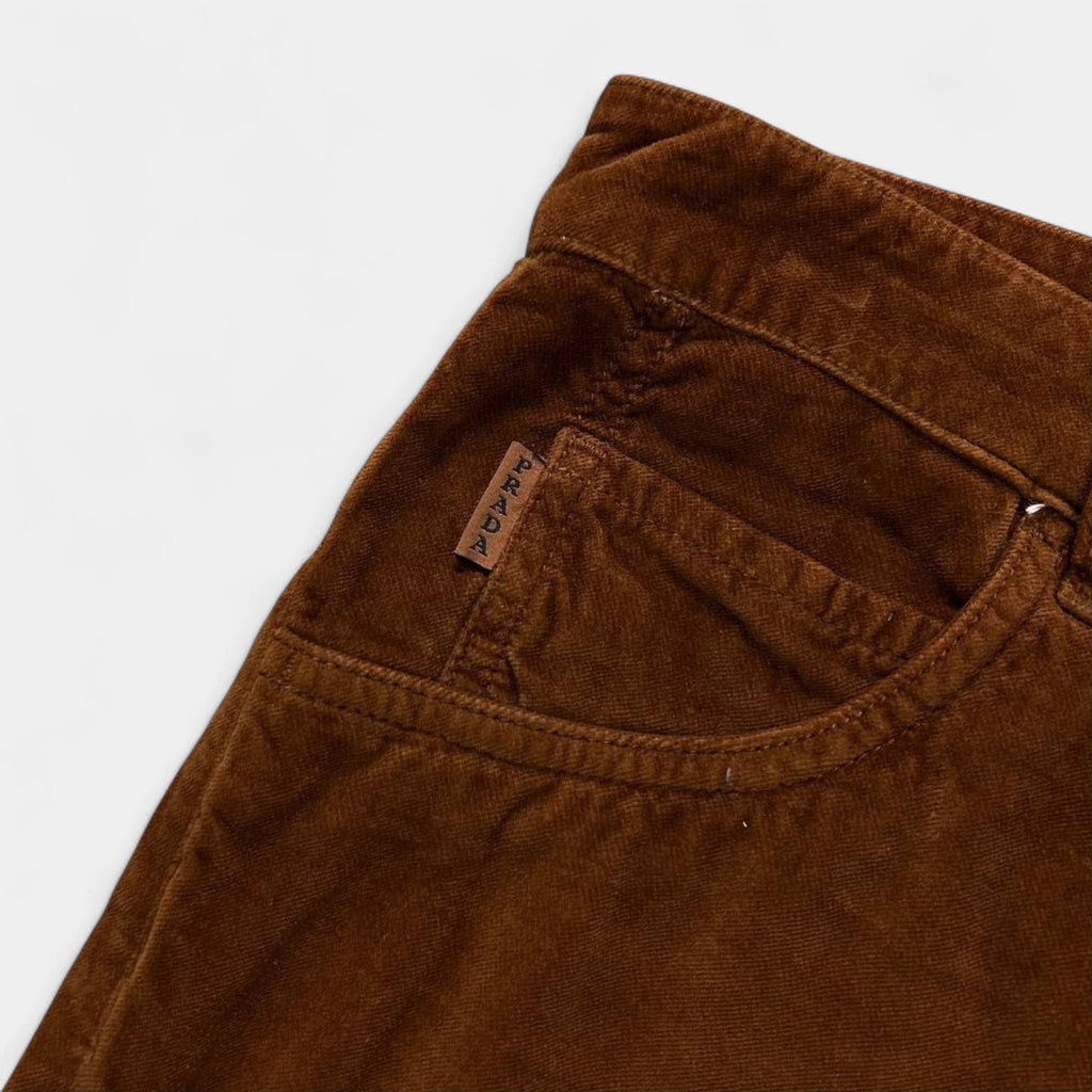 Prada Brown Denim Pants