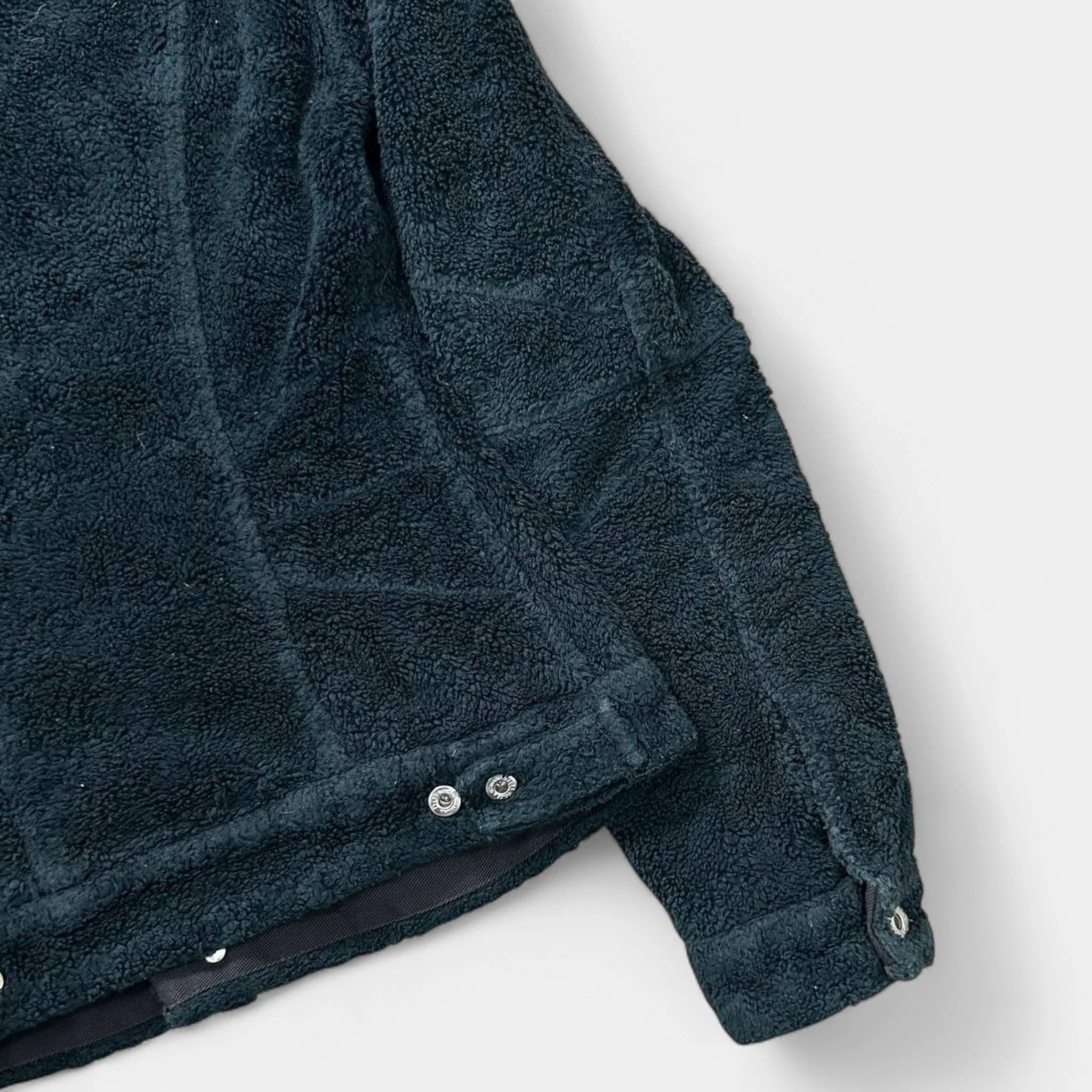 Dolce & Gabbana Towel Texture Dark Turquoise Fur Jackets