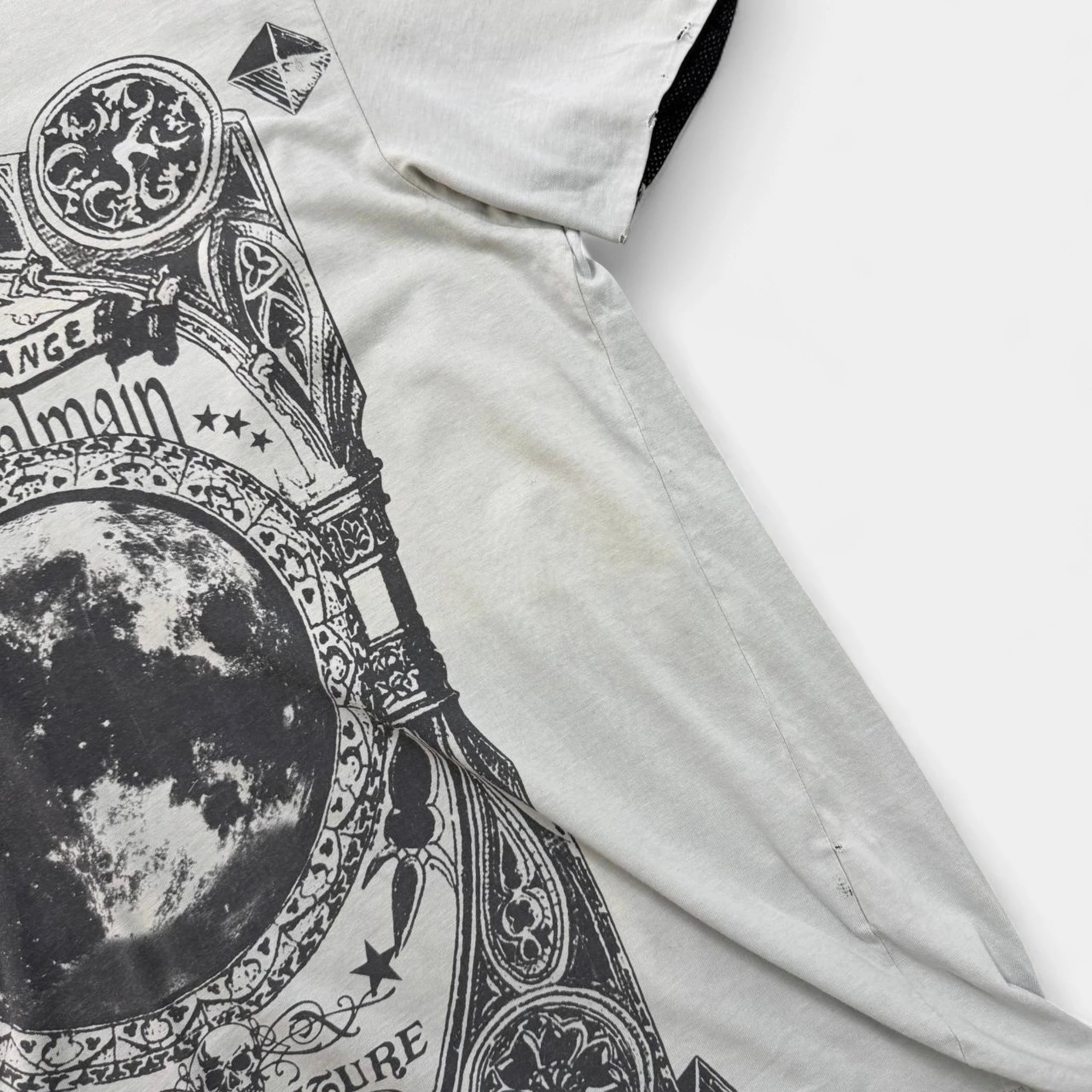 Pierre Balmain Distressed Moon Graphic T-Shirt