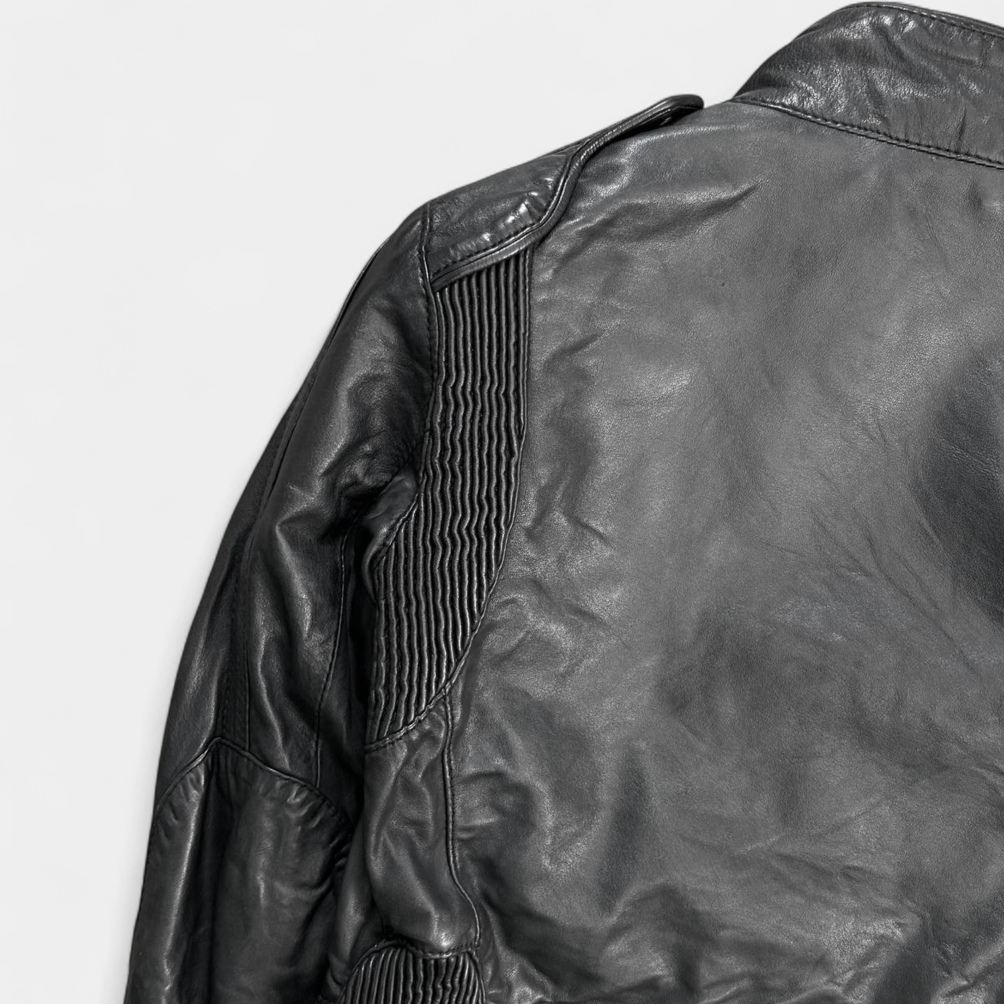 Dsquared2 2000s Leather Black Biker Jacket