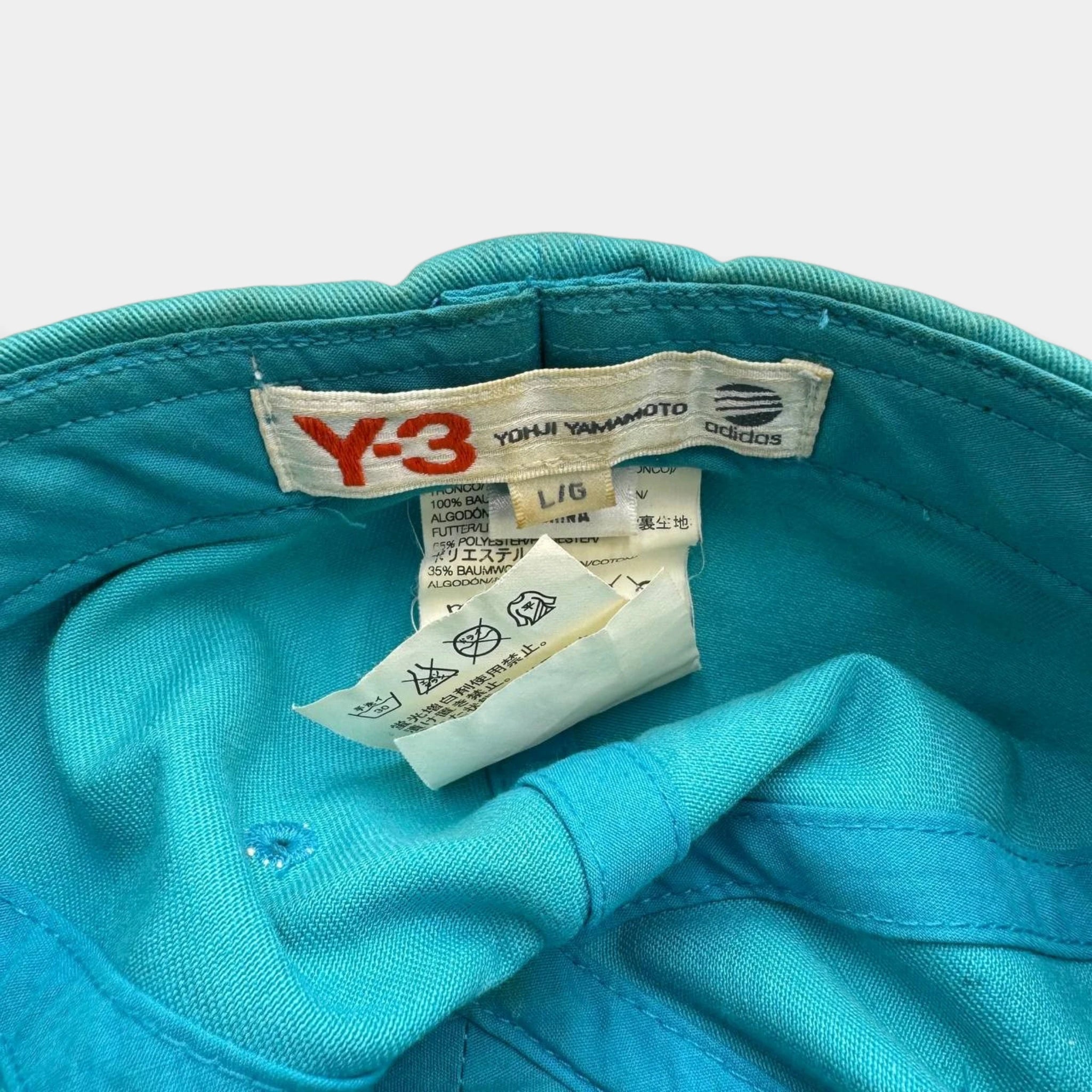 Y-3 Yohji Yamamoto x Adidas Turquoise Embroidered Baseball Cap
