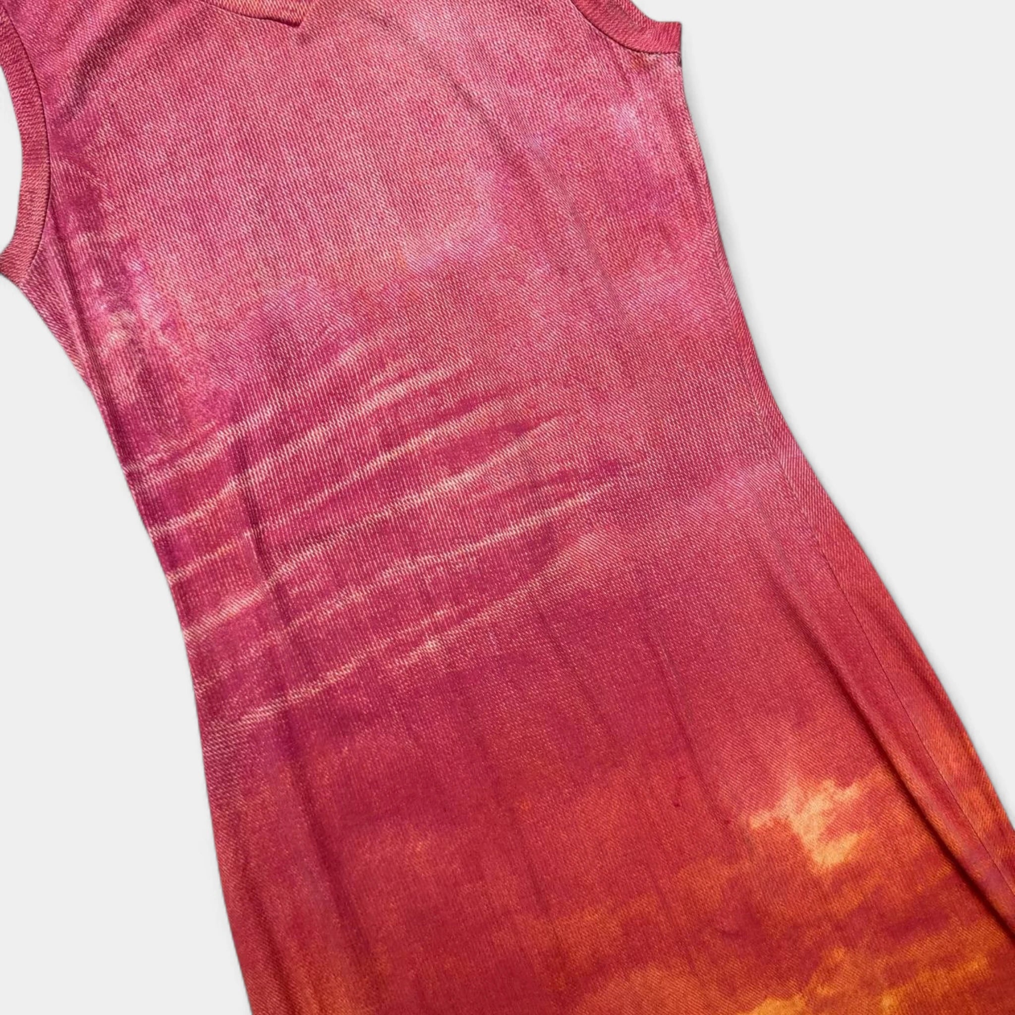 Cavalli Jeans 2000s Sunset Sleeveless Maxi Dress