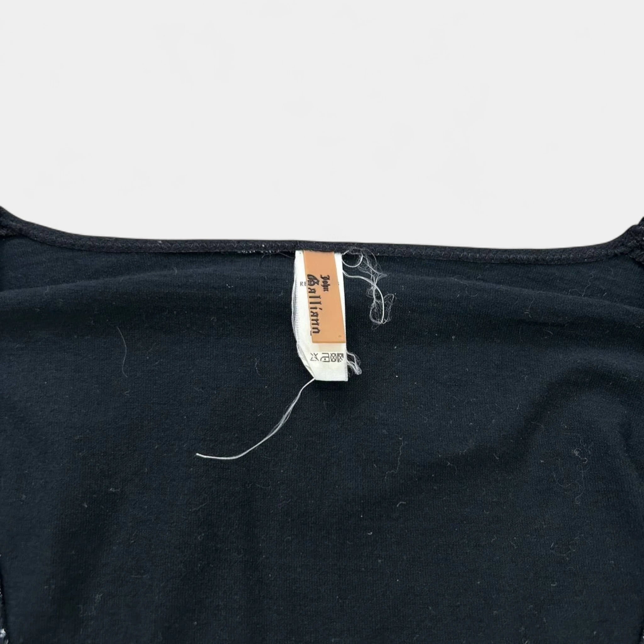 Galliano "Gazette" Newspaper Print V-neck Longsleeve