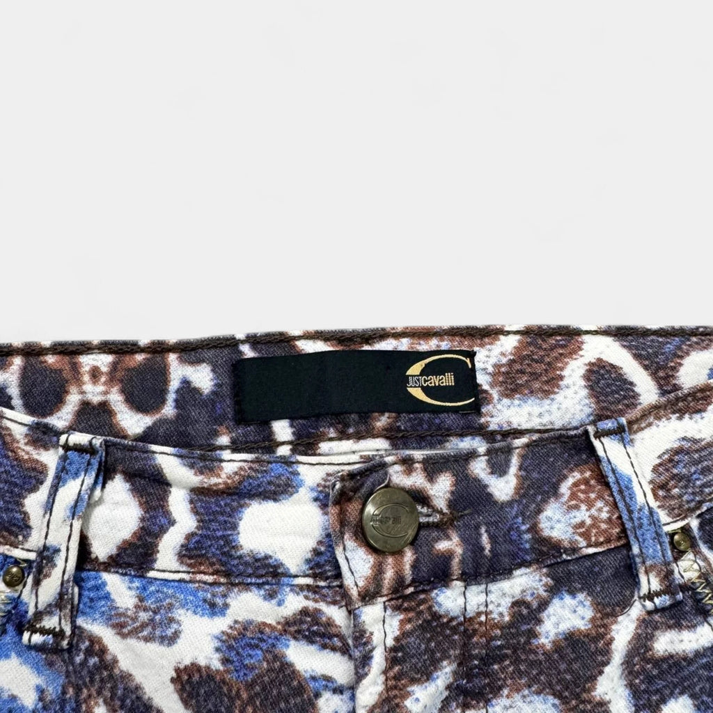 Just Cavalli Mirrored Animal Print Flare Jeans