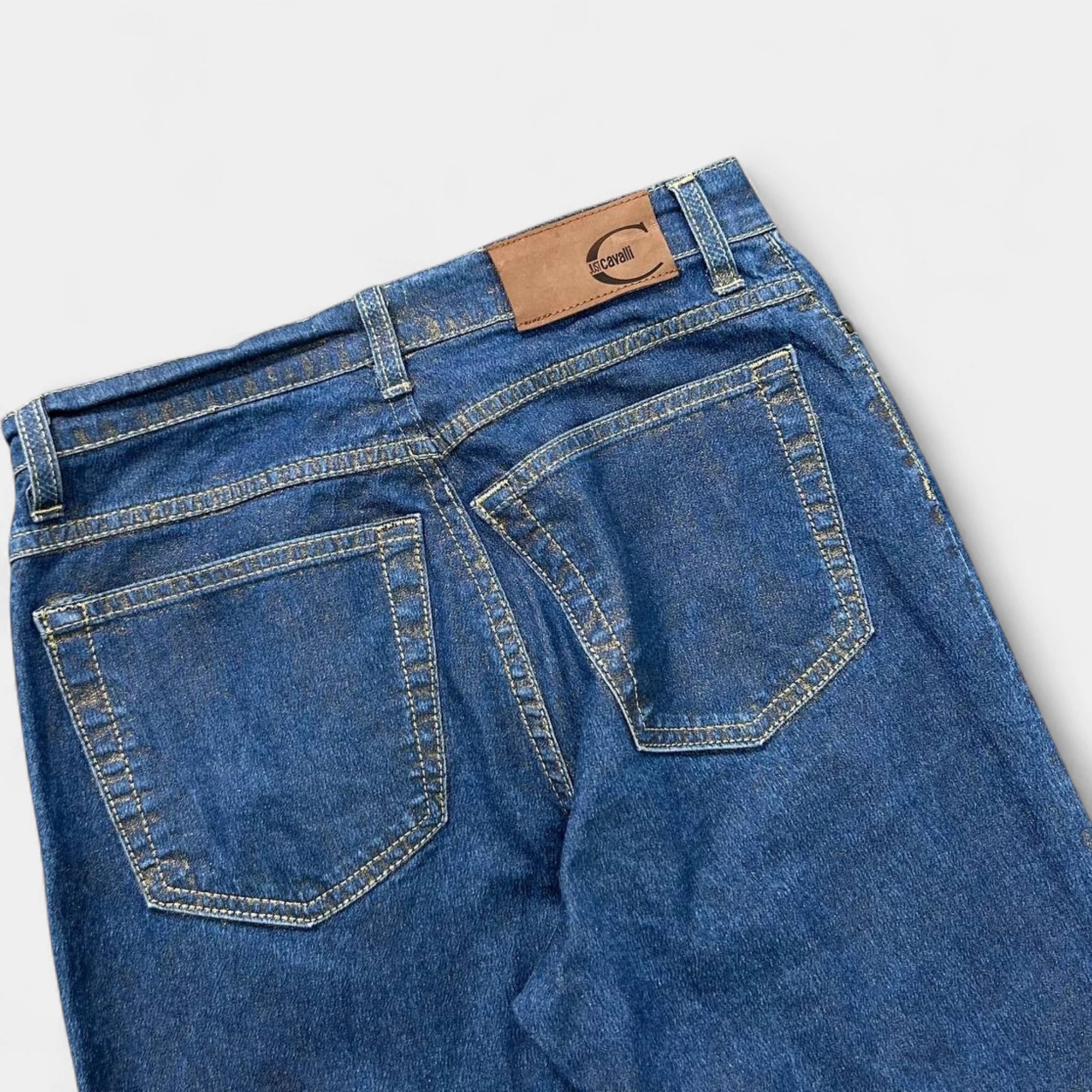 Just Cavalli Gold Flared Jeans