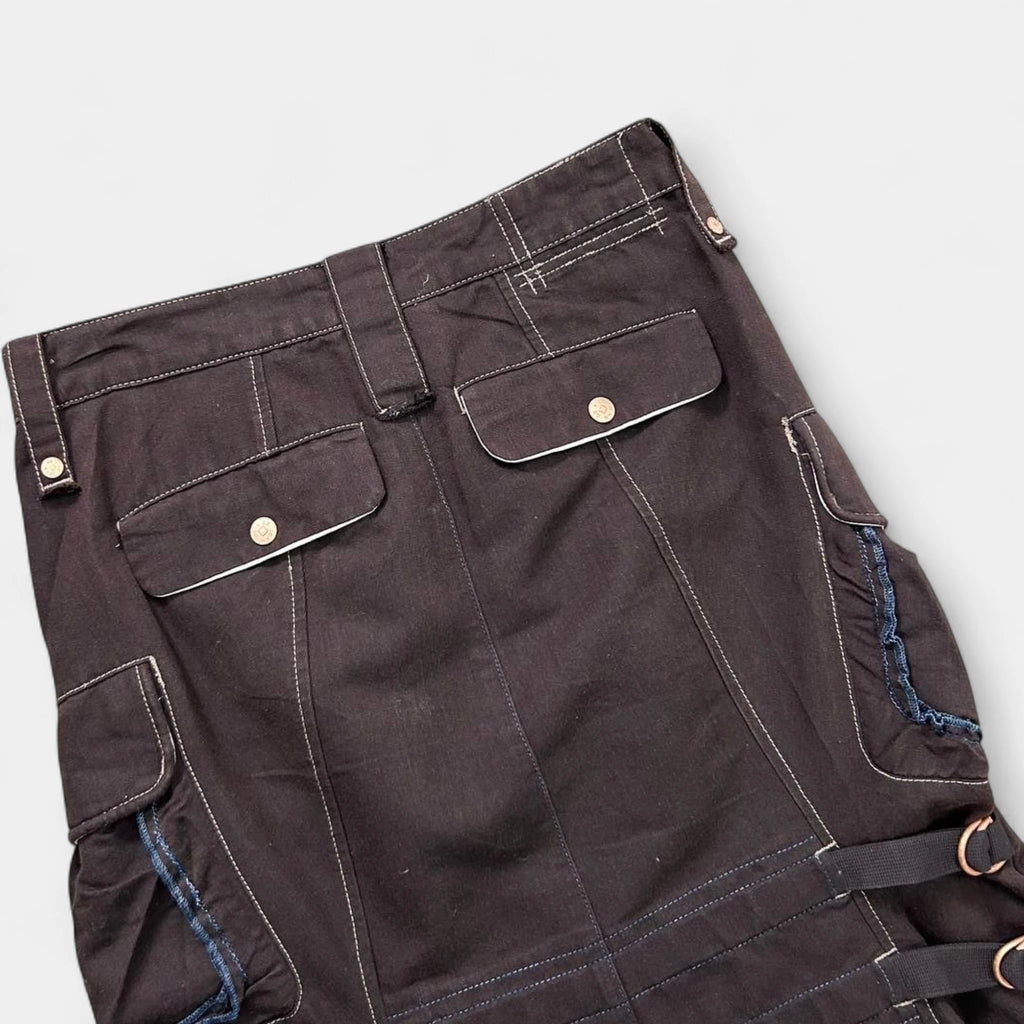 Marithé + François Girbaud Cargo Brown Skirt