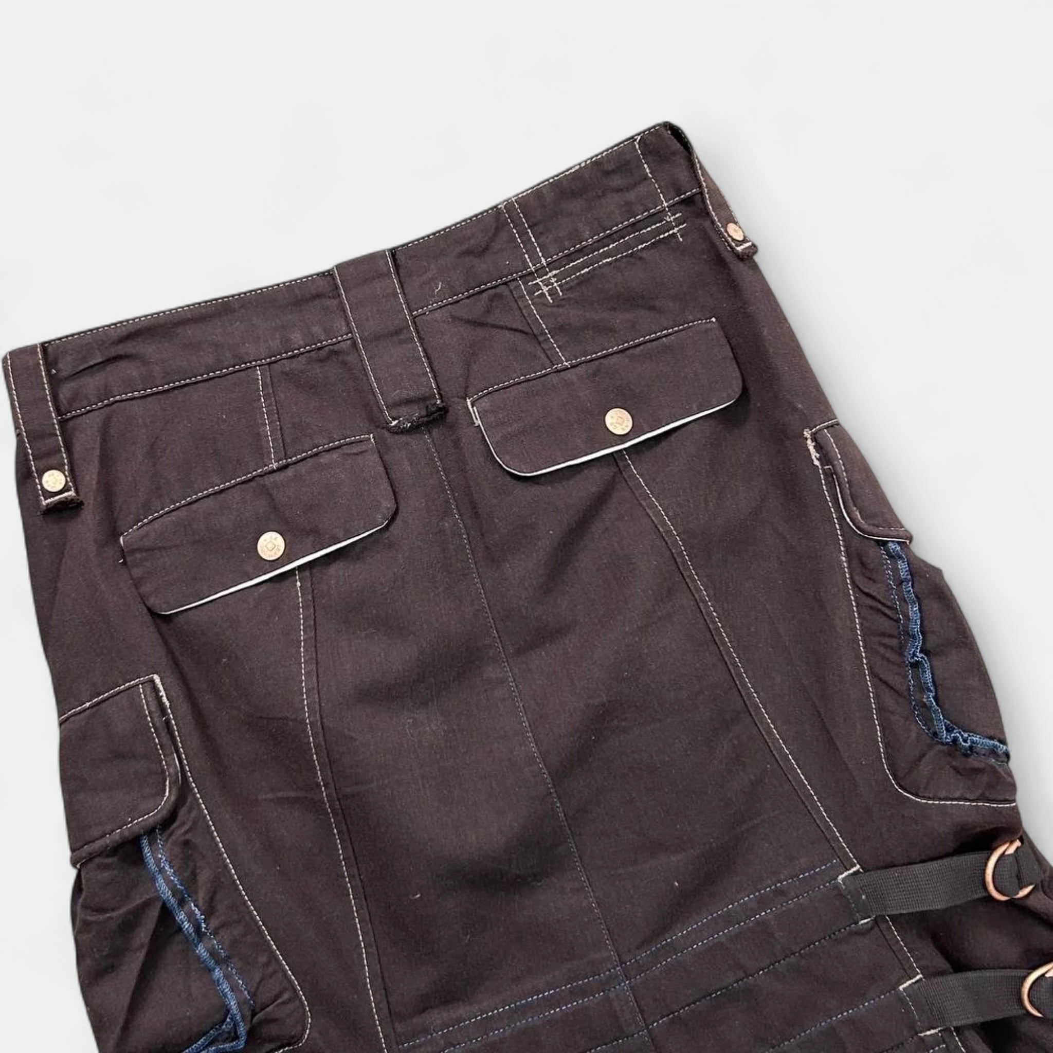 Marithé + François Girbaud Cargo Brown Skirt