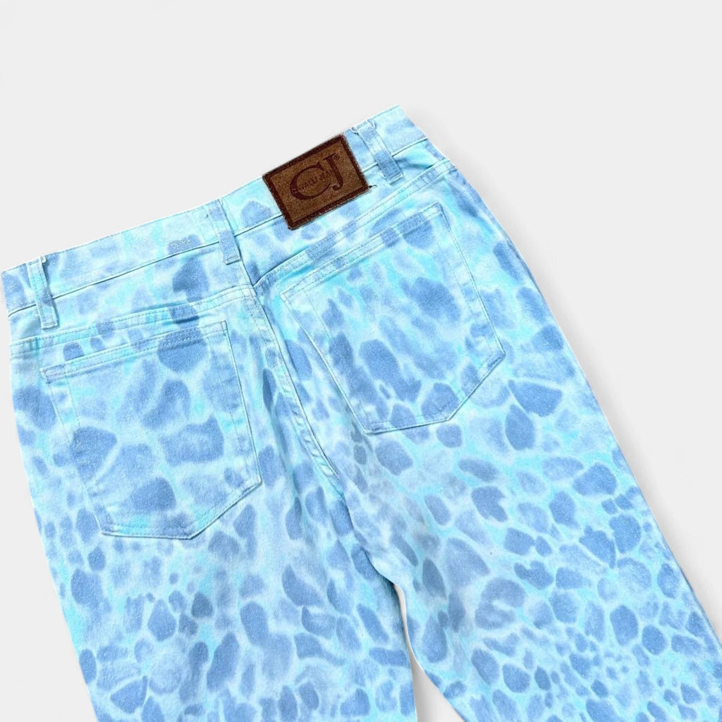 Cavalli Jeans Blue Animal Print Jeans