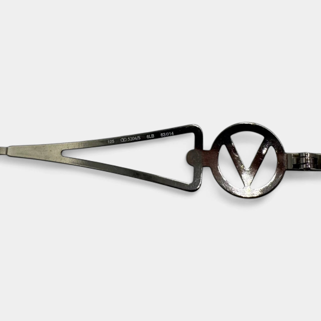 Valentino 90s Gradient Oval Sunglasses with V-Logo