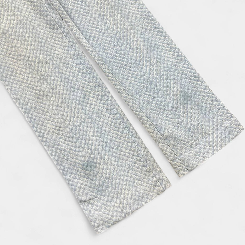 Cavalli Jeans Blue Snake Skin Pants