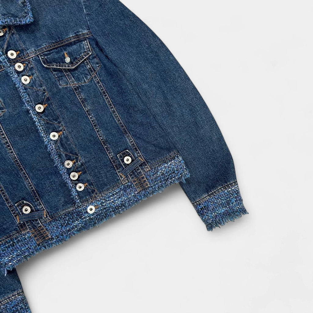 Dolce & Gabbana Blue Tweed Denim Jacket