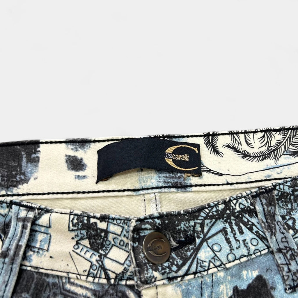Just Cavalli City Print Flared Pants