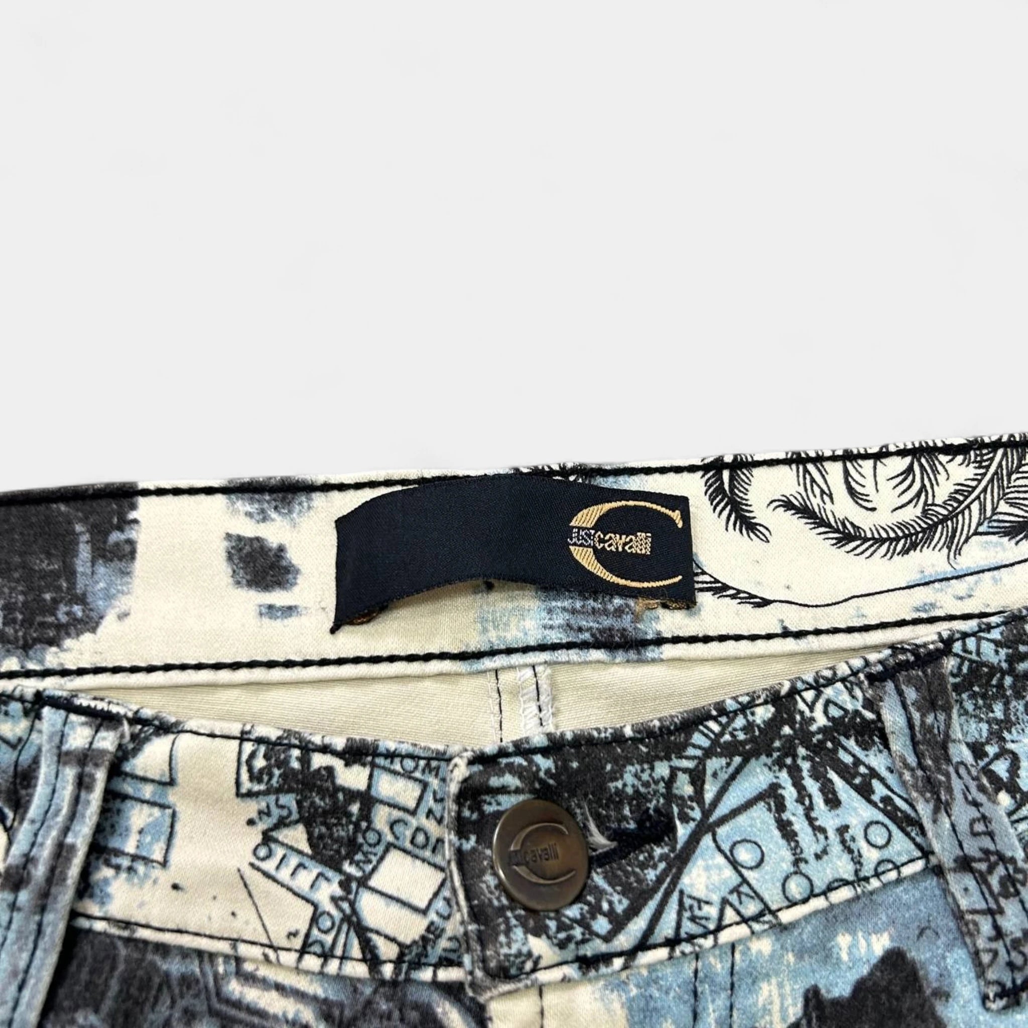 Just Cavalli City Print Flared Pants