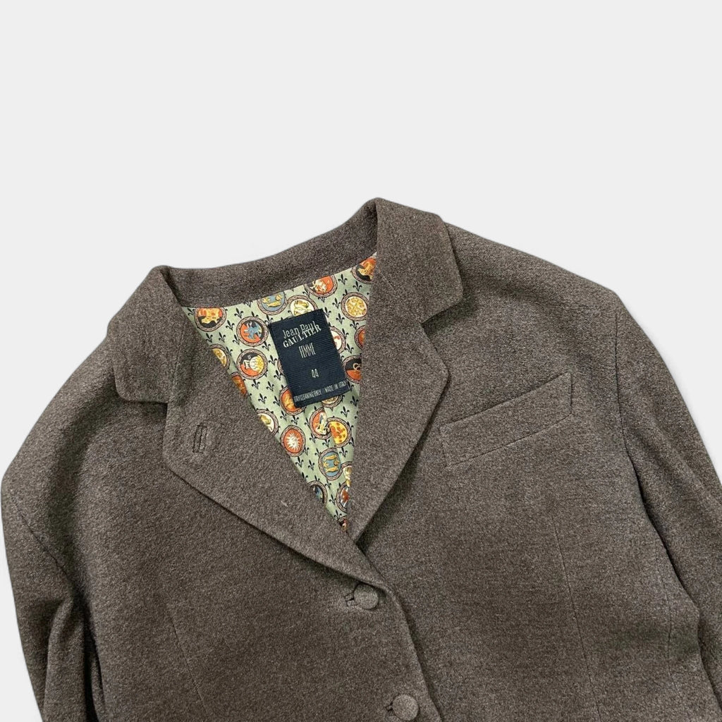 Jean Paul Gaultier Femme Brown Wool Blazer Jacket