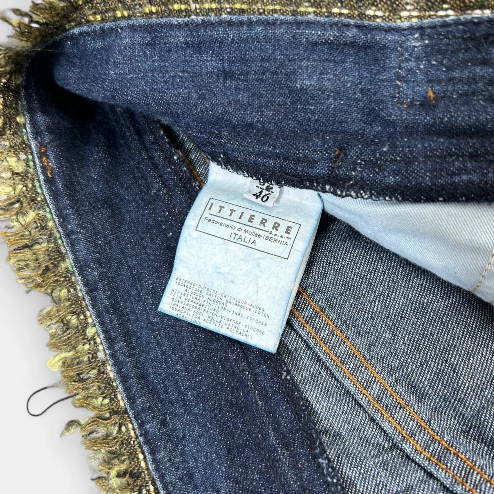 Dolce & Gabbana Green Tweed Denim Pants