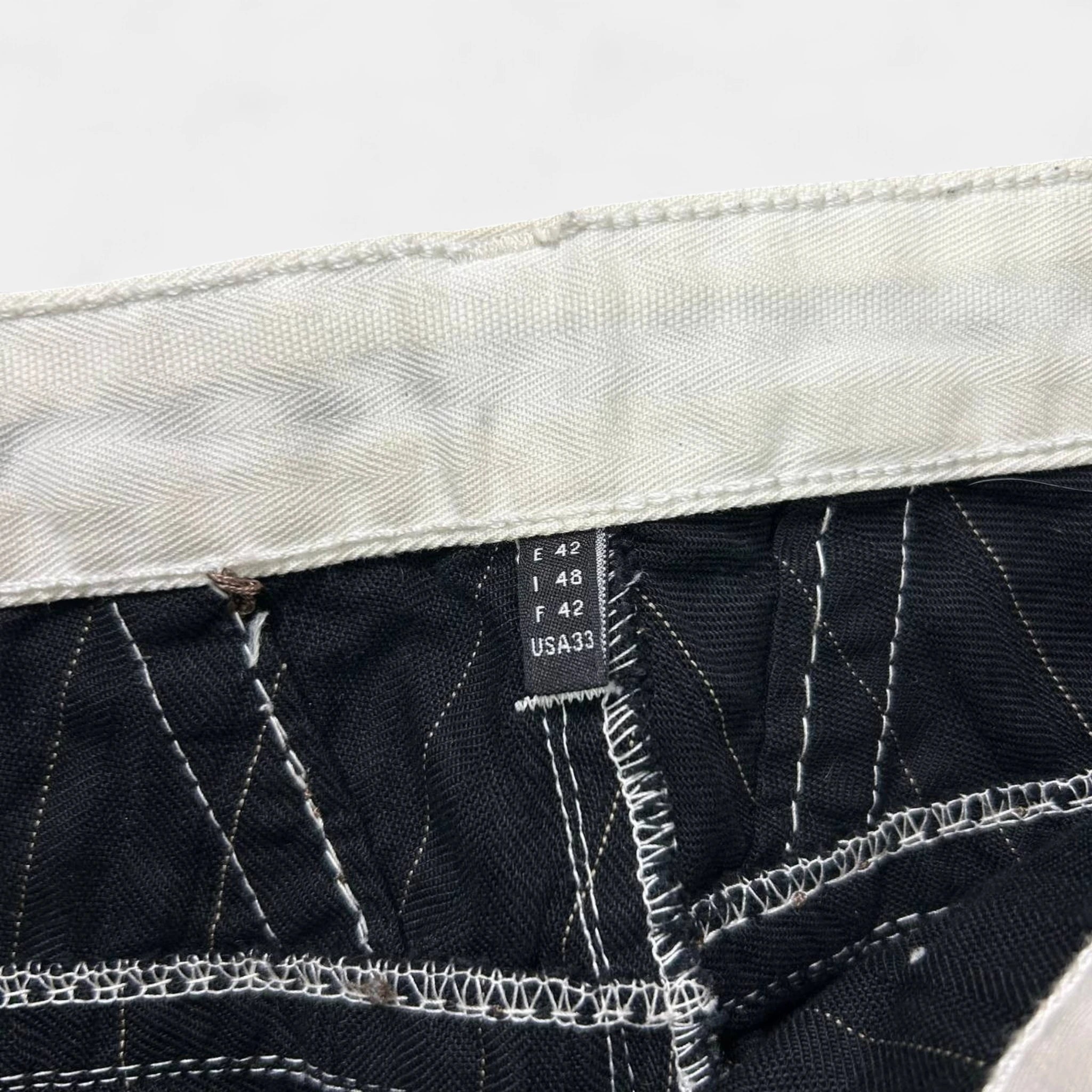 Marithé + François Girbaud Striped Black Avant-garde Pants