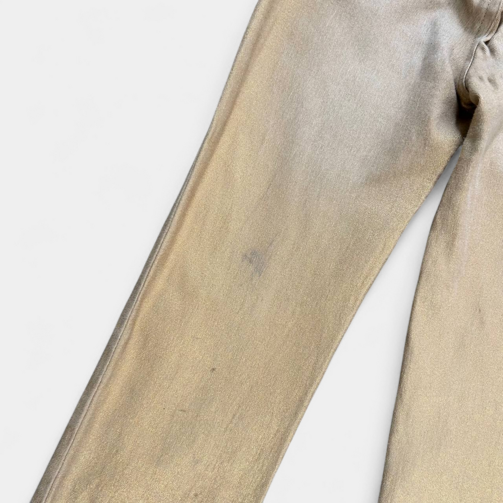 Cavalli Metallic Gold Straight Leg Jeans